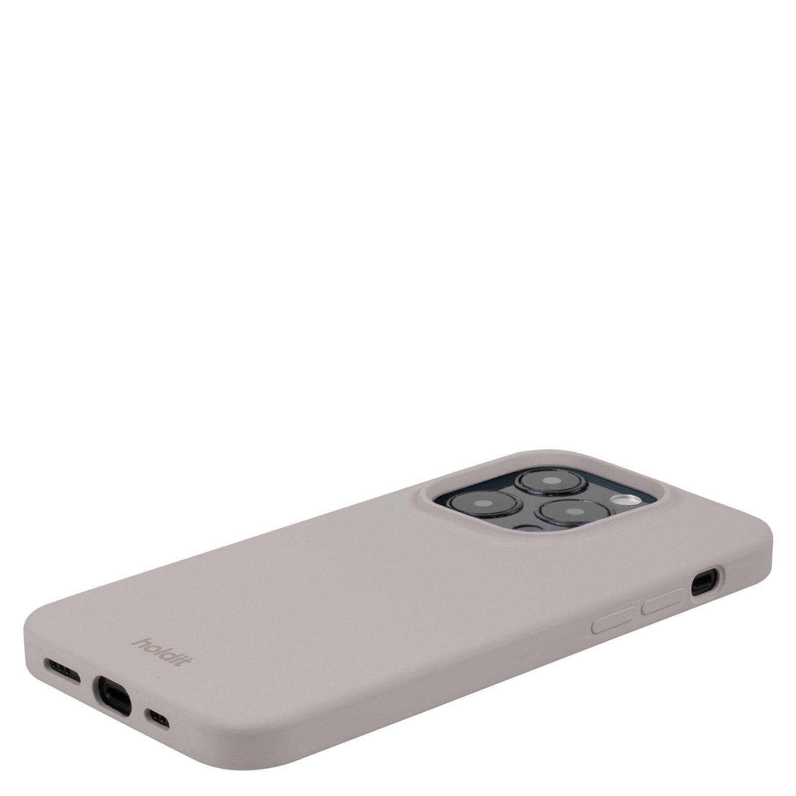 Funda de silicona para iPhone 15 Pro Taupe