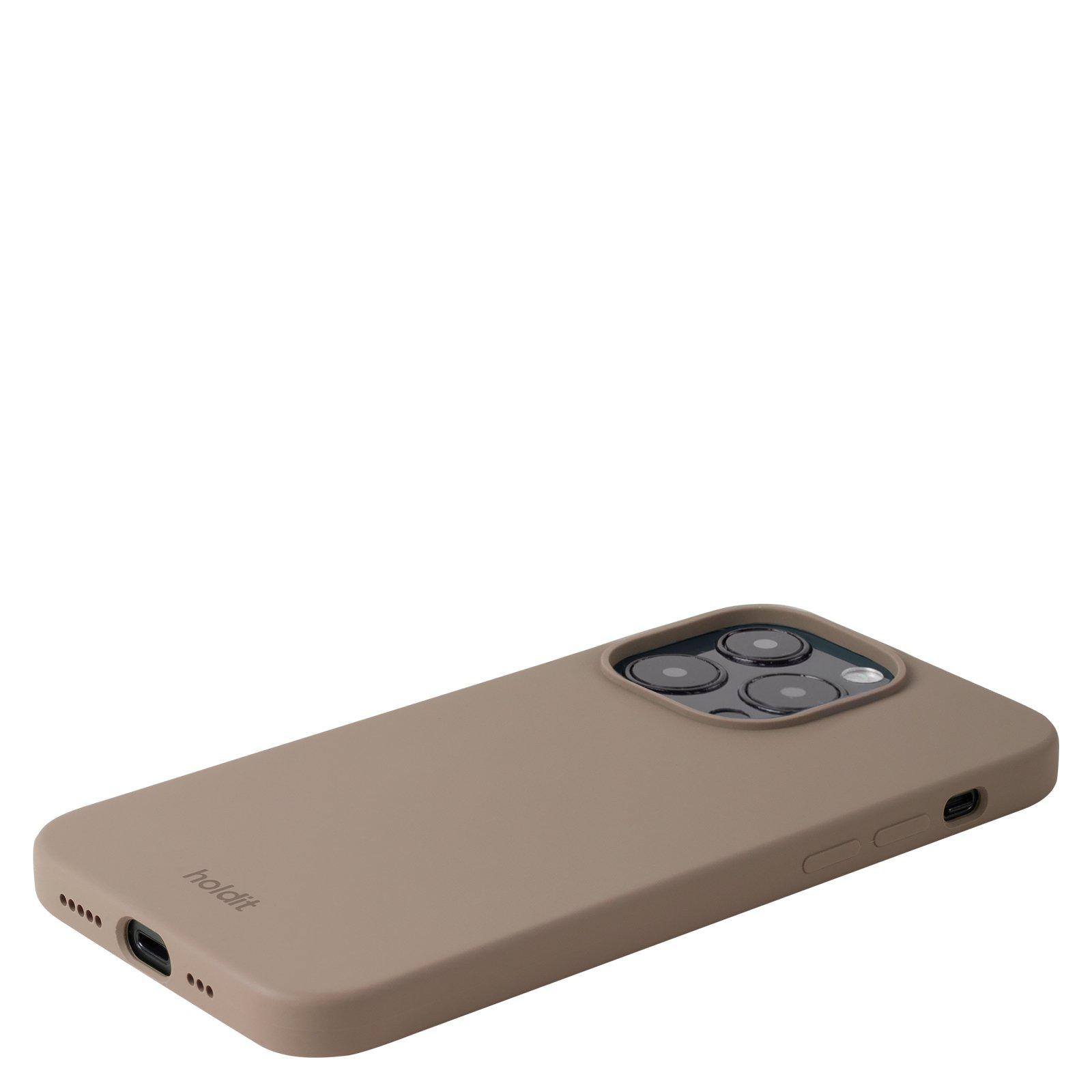 Funda de silicona para iPhone 15 Pro Mocha Brown