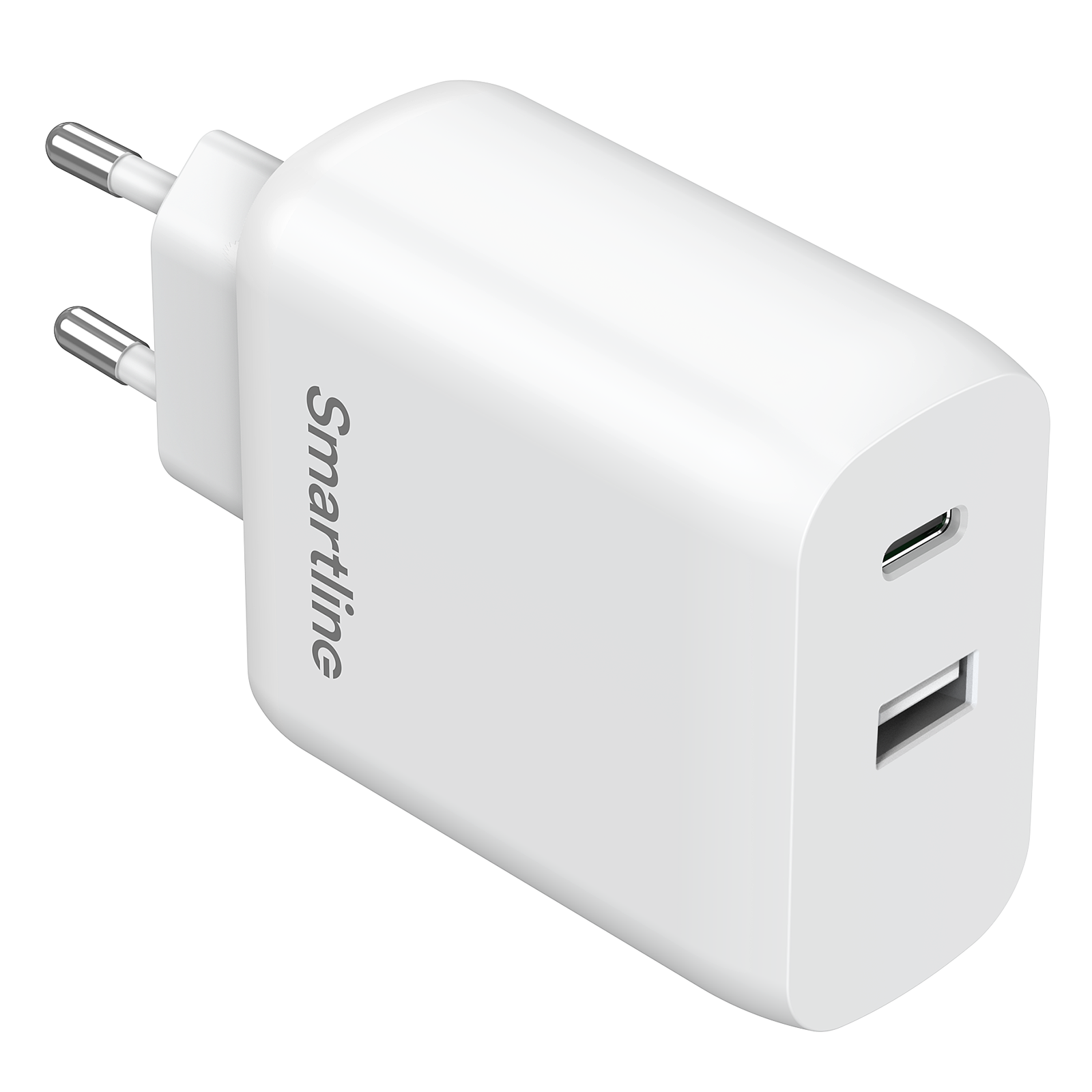 Adaptador de corriente USB-C+A de GaN 65W Power Delivery Blanco