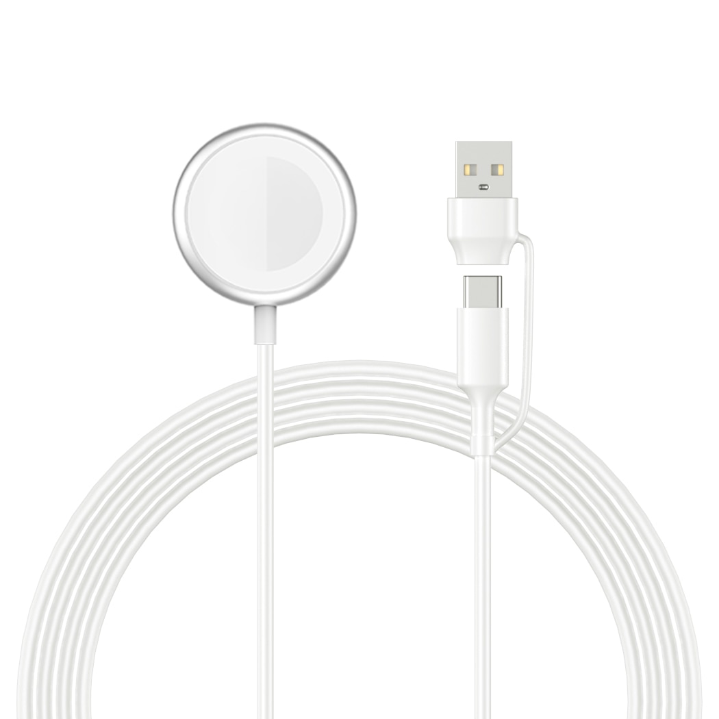 Cargador Apple Watch USB-C/USB-A 1m 2.5W blanco