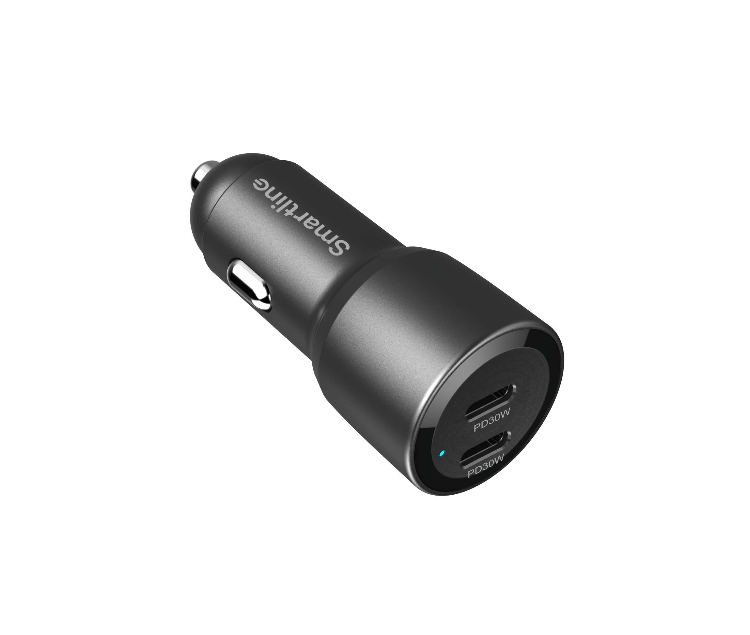 Cargador de coche USB-C x2 60W PD, negro