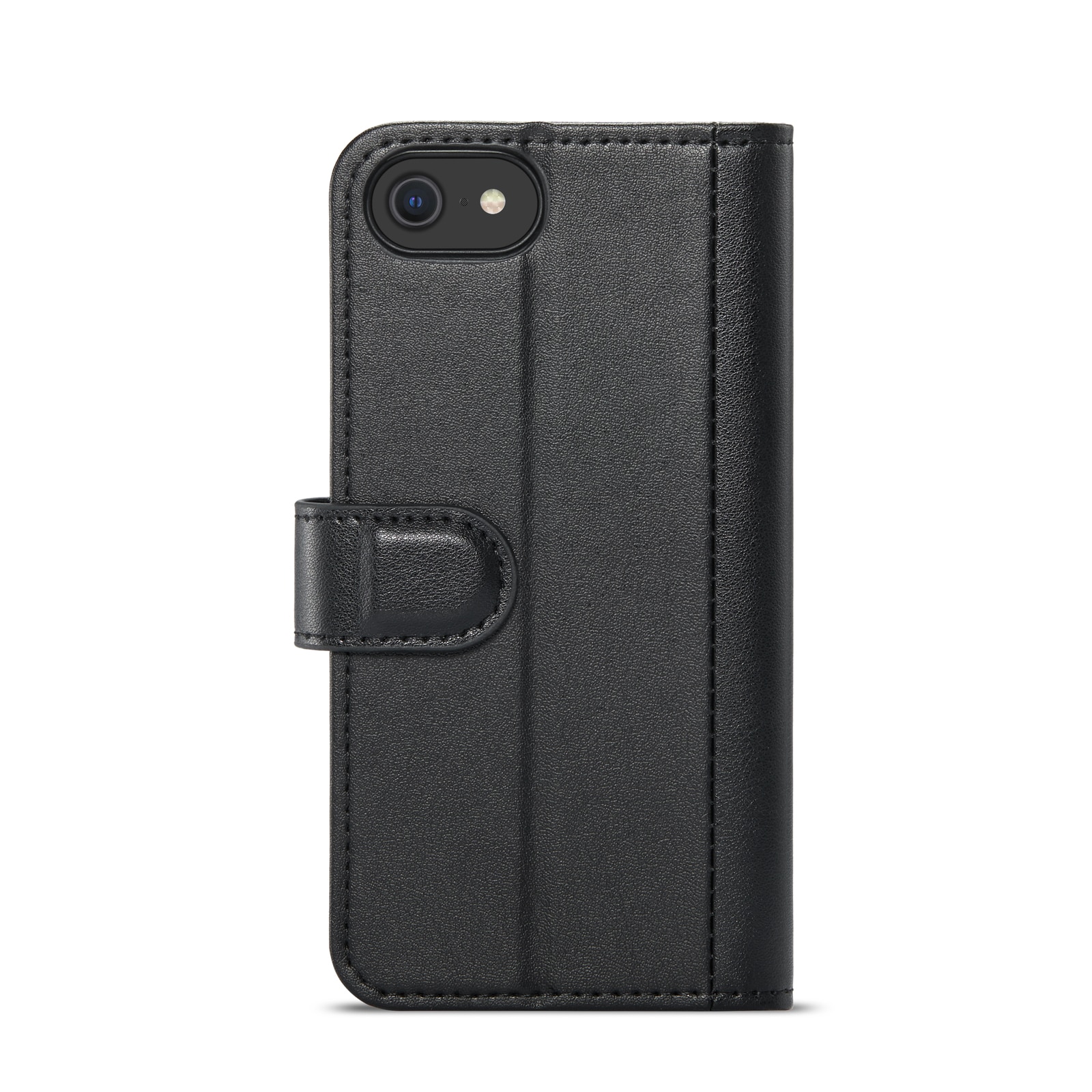 Funda de cuero genuino iPhone SE 2020, Negro