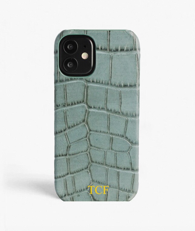 Funda iPhone 12 Mini Croco Teal