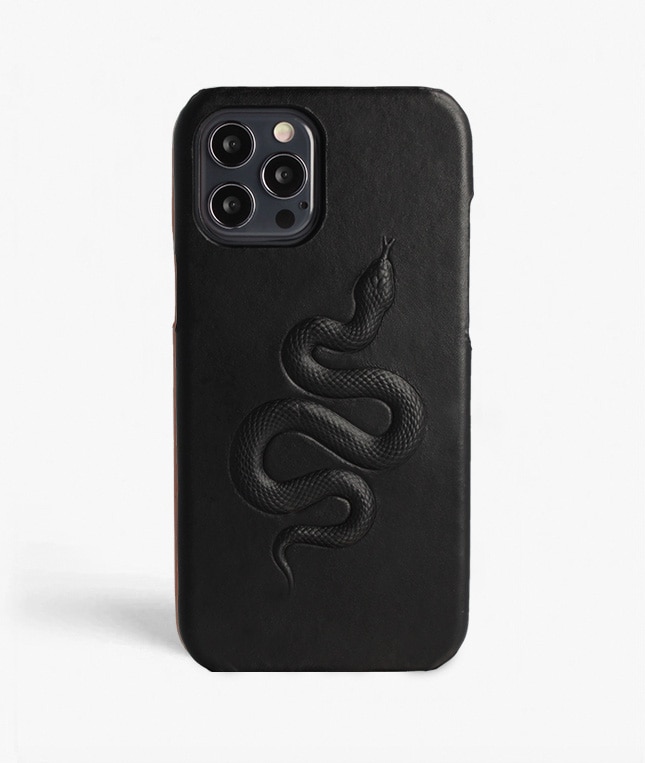 Funda iPhone 12/iPhone 12 Pro Snake Negro