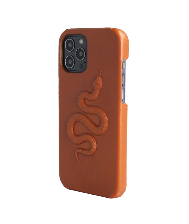Funda iPhone 12/iPhone 12 Pro Snake Marrón