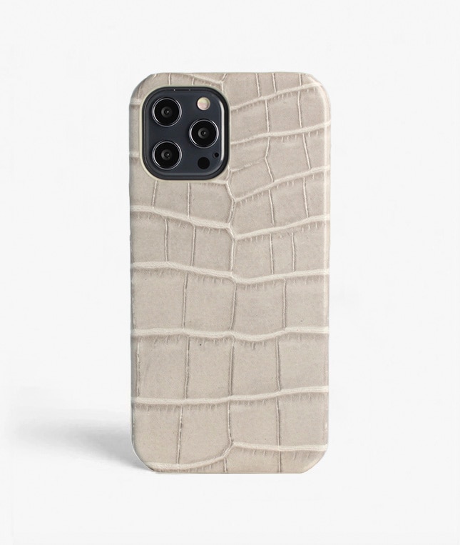 Funda iPhone 12 Pro Max Croco Gris