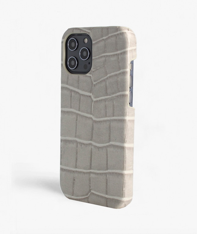 Funda iPhone 12 Pro Max Croco Gris