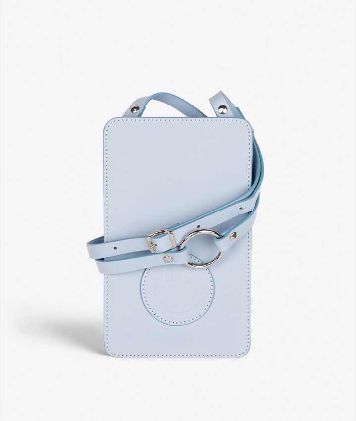 Smart Crossbody Bolsa Vegetable Tanned Smiley Azul