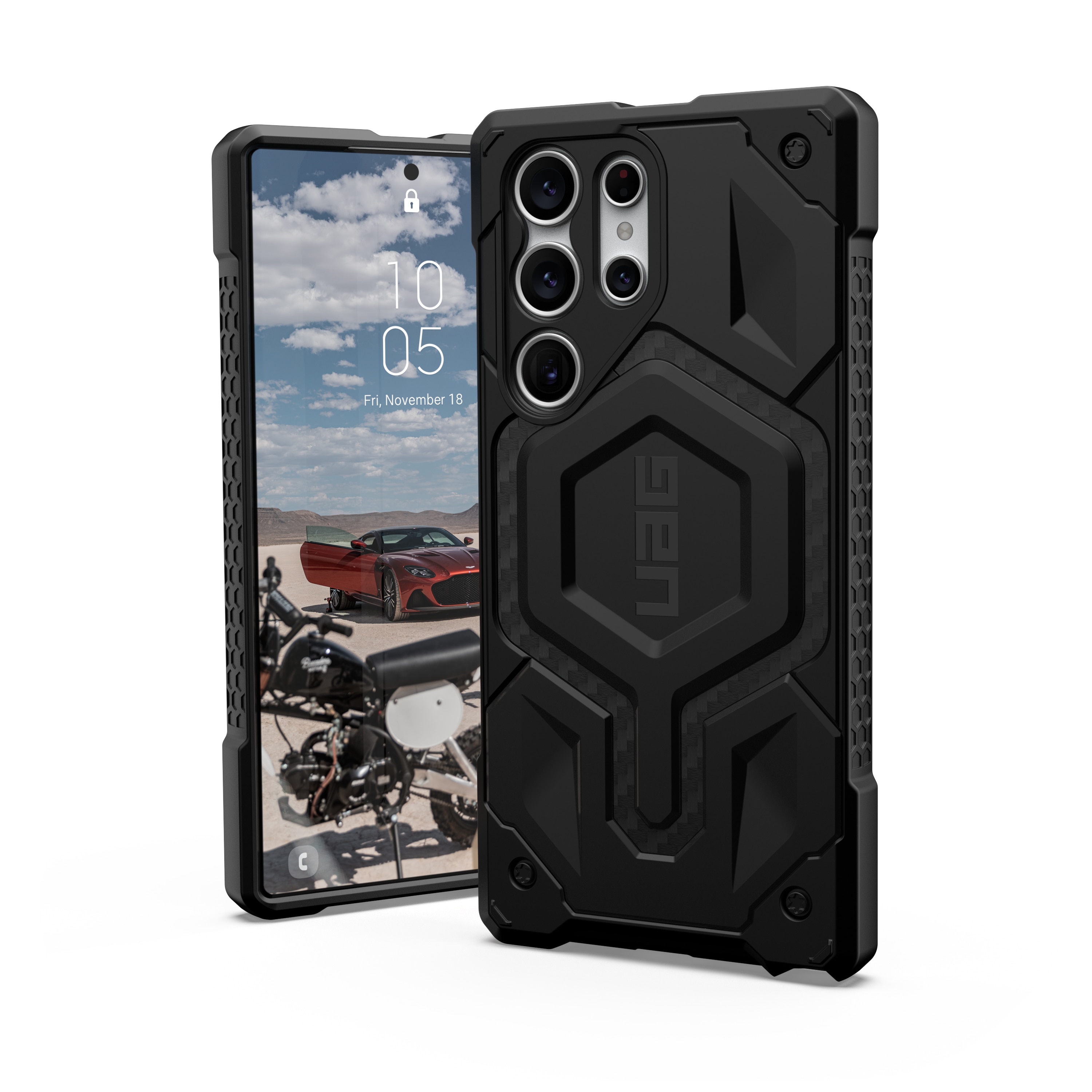 Funda Monarch Pro Magnet Galaxy S23 Ultra Carbon Fiber