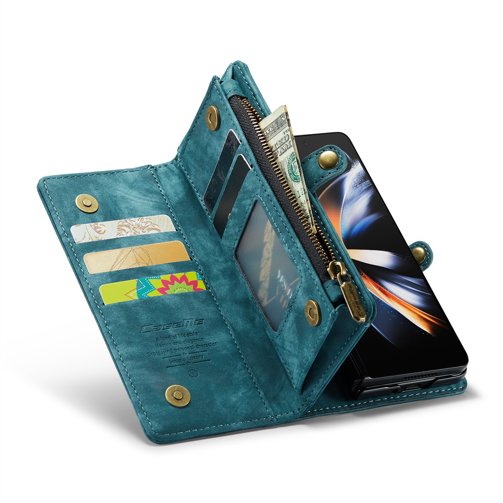 Cartera Multi-Slot Samsung Galaxy Z Fold 4 Azul