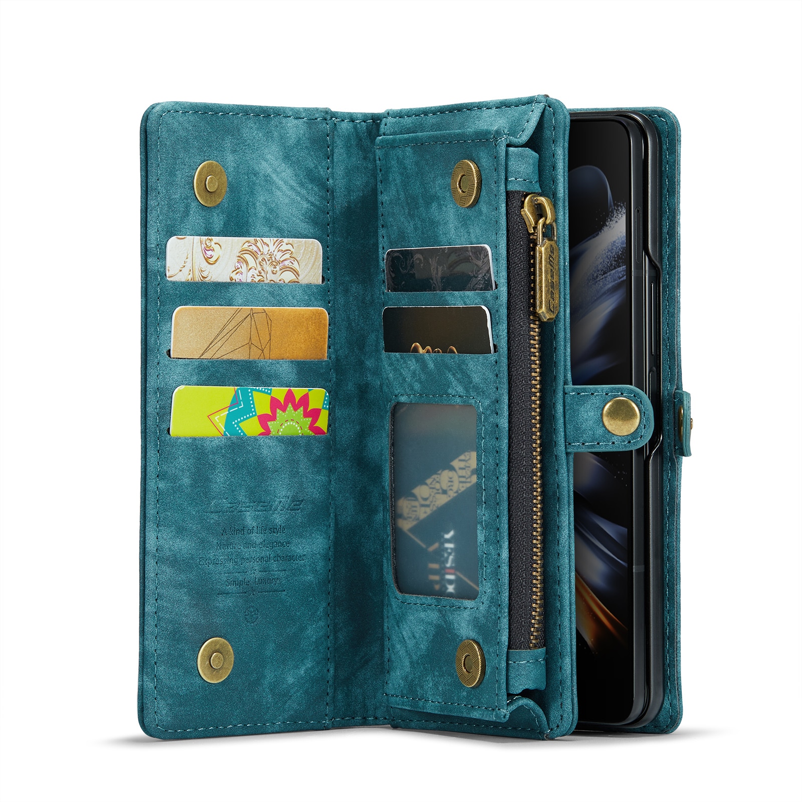 Cartera Multi-Slot Samsung Galaxy Z Fold 4 Azul