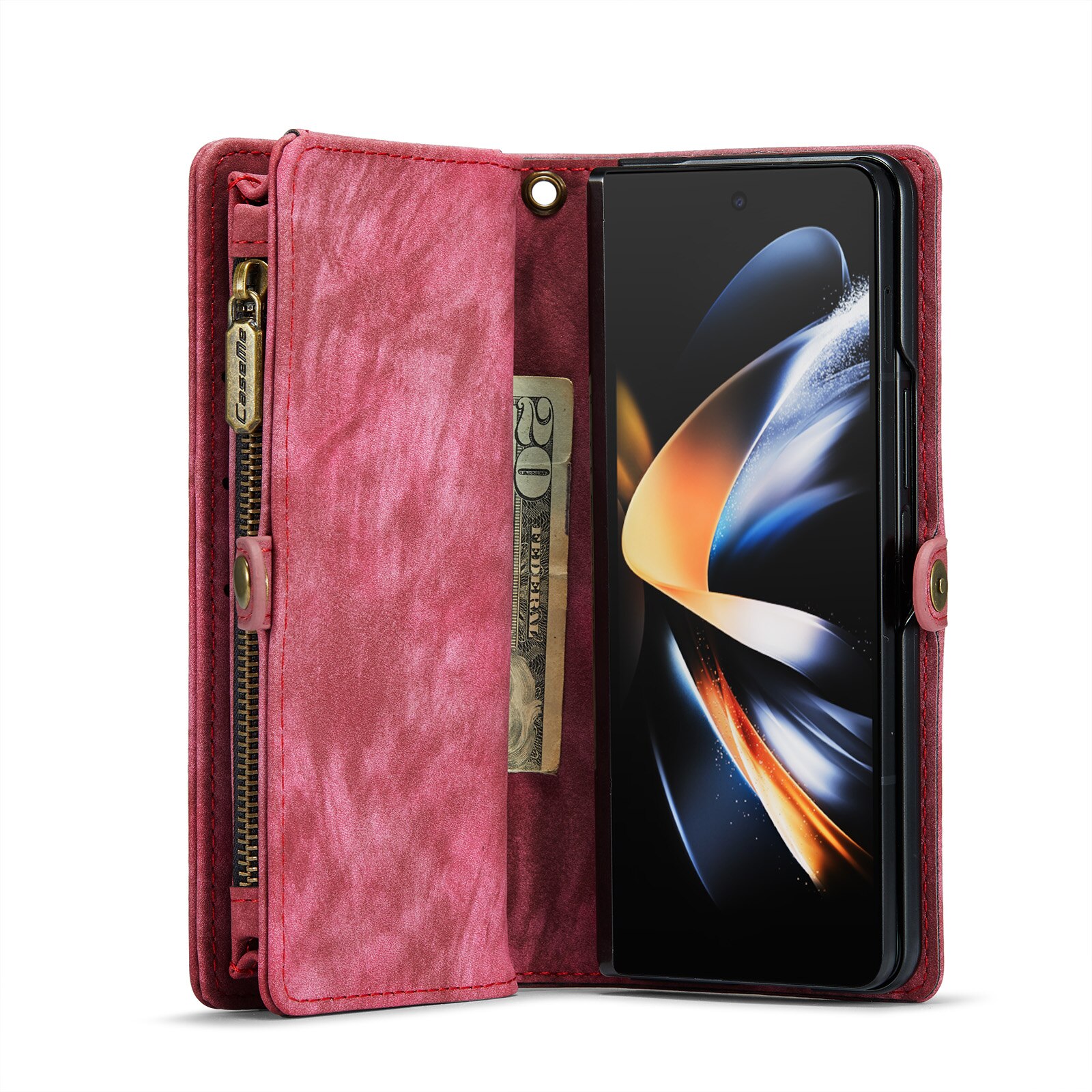 Cartera Multi-Slot Samsung Galaxy Z Fold 4 Rojo