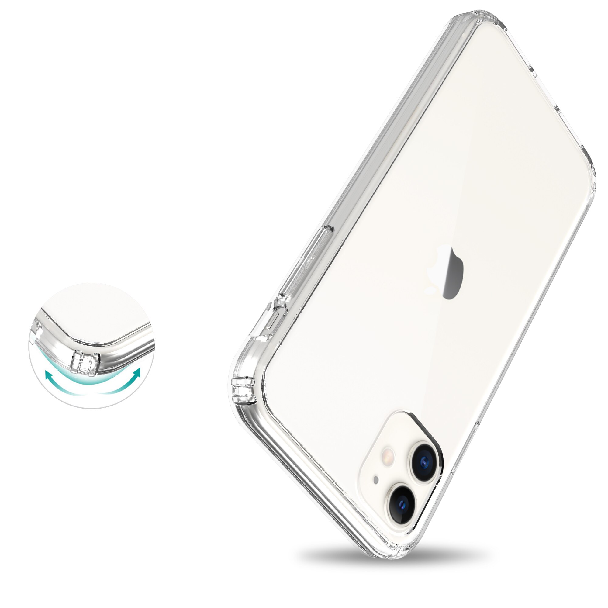Funda híbrida para iPhone 11 Transparente