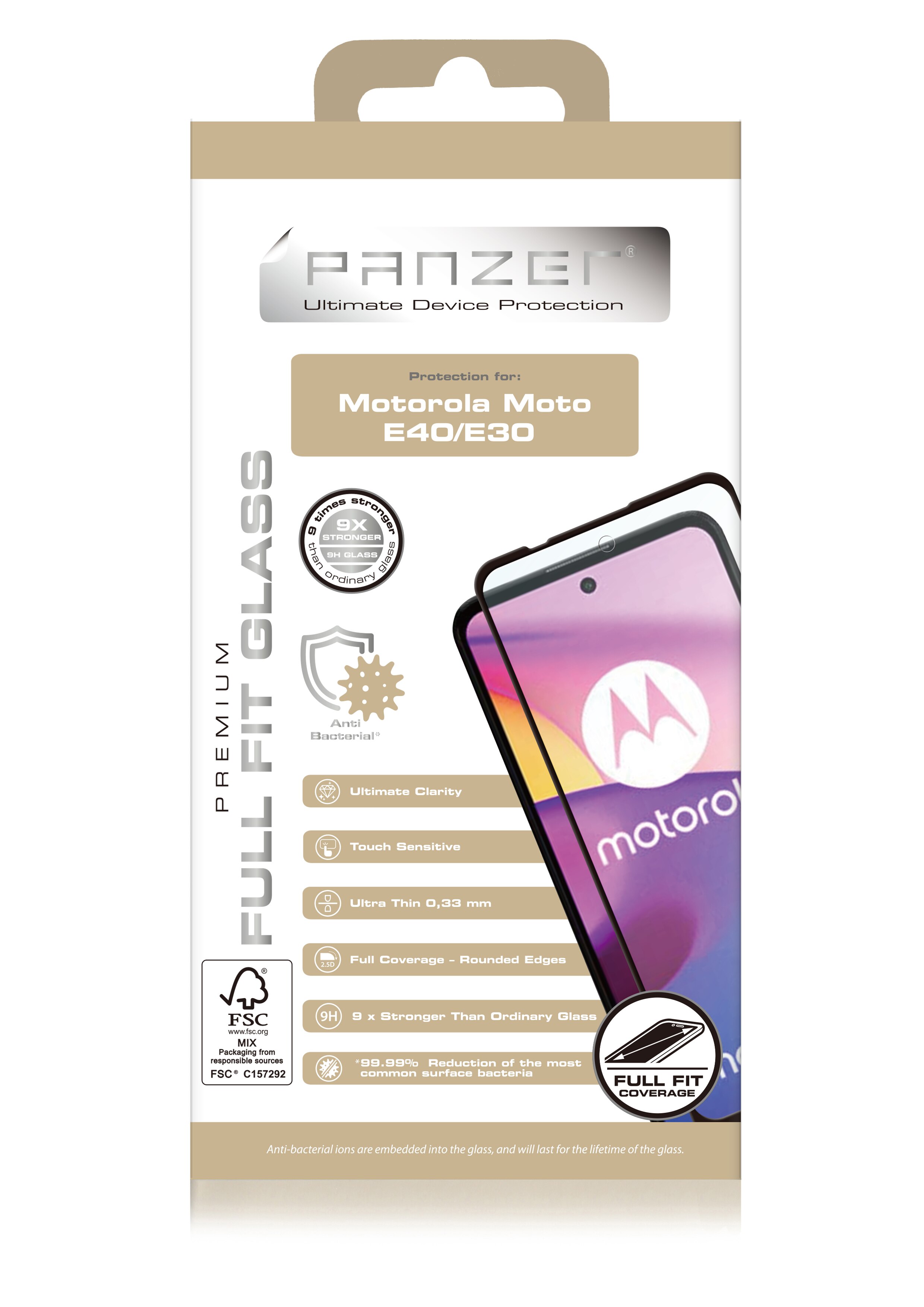 Full-Fit Glass Motorola Moto E40 Negro