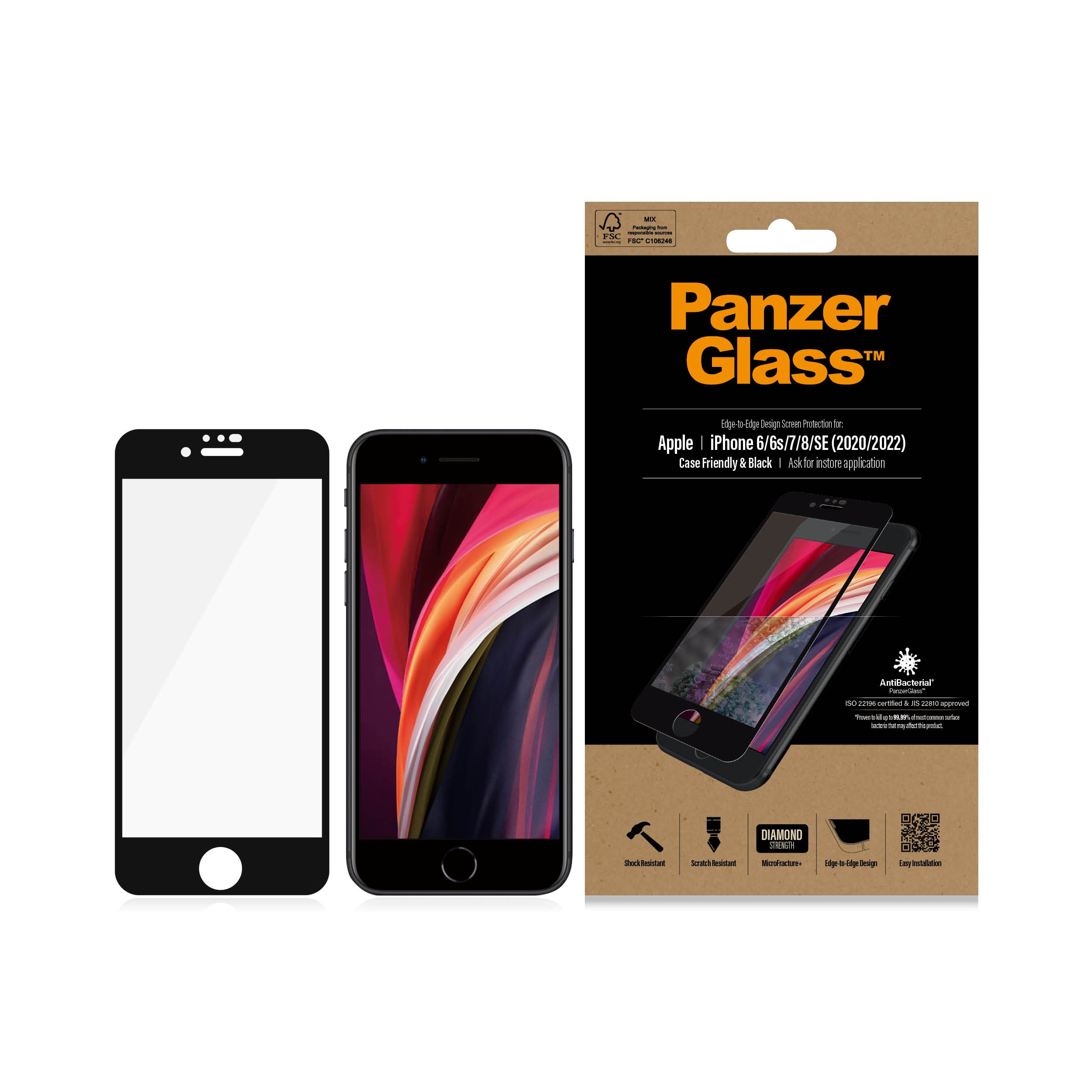 Baseus Protector Pantalla Cristal Templado Blanco 0.3mm para iPhone 7/8