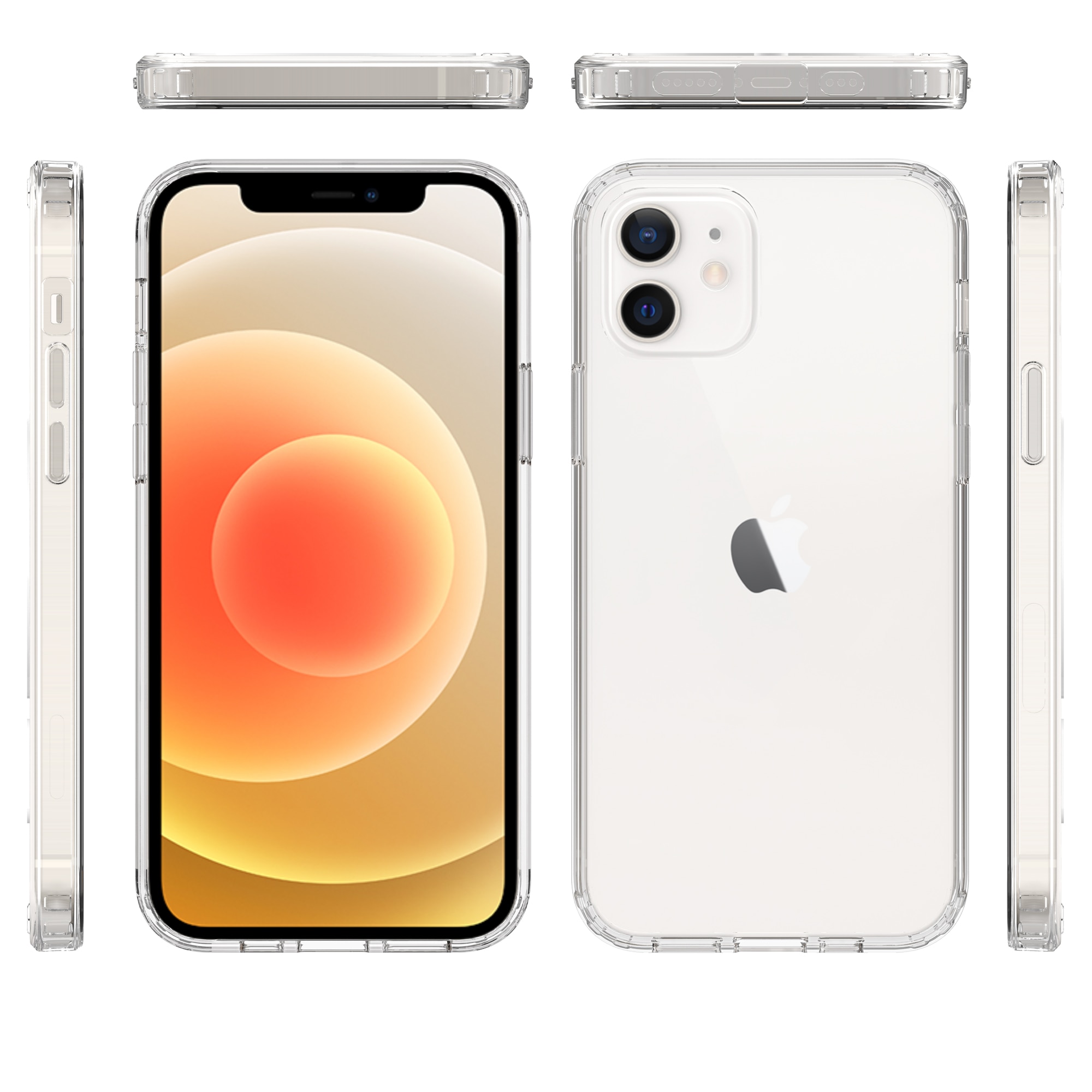 Funda híbrida para iPhone 12/iPhone 12 Pro Transparente