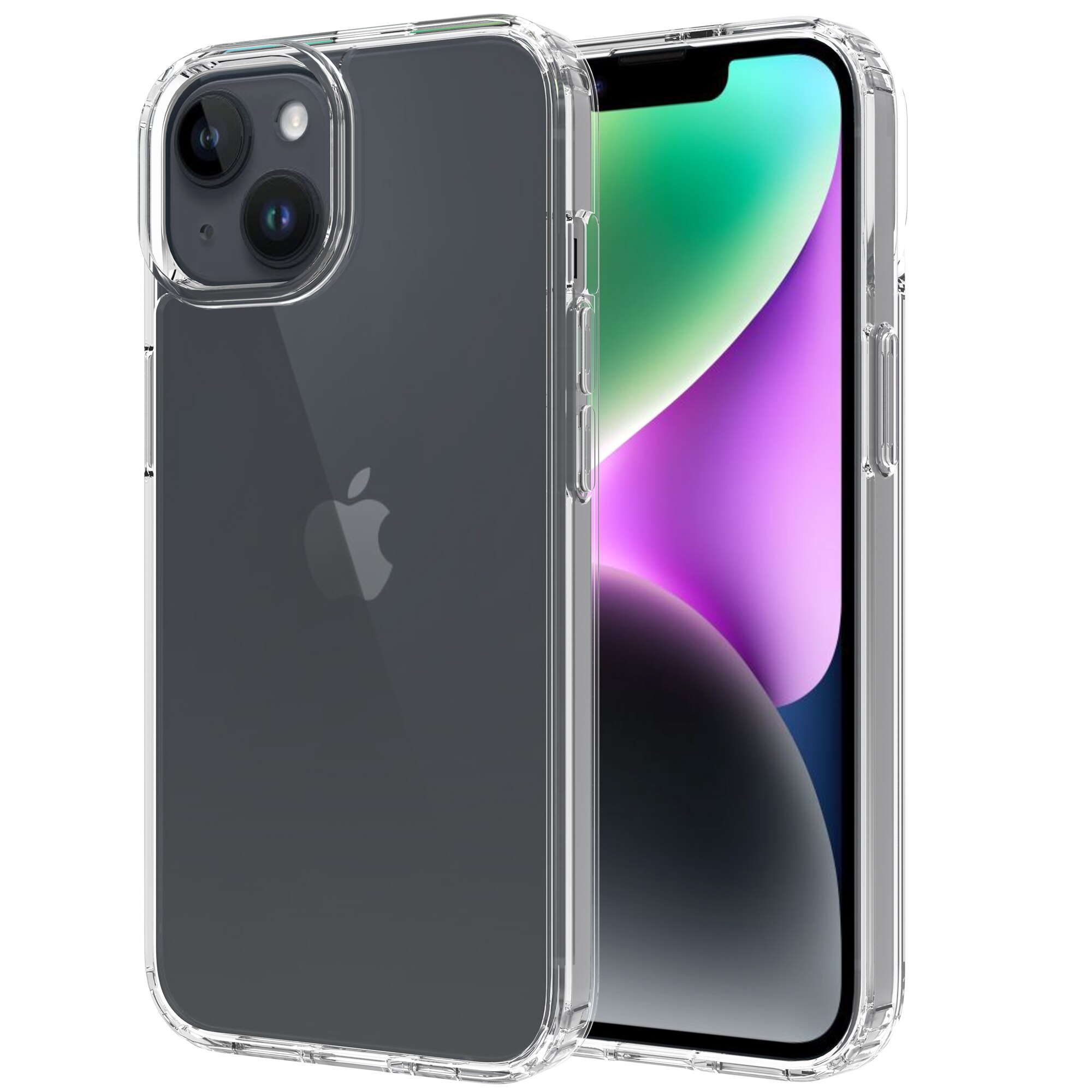 Funda híbrida para iPhone 14 Transparente
