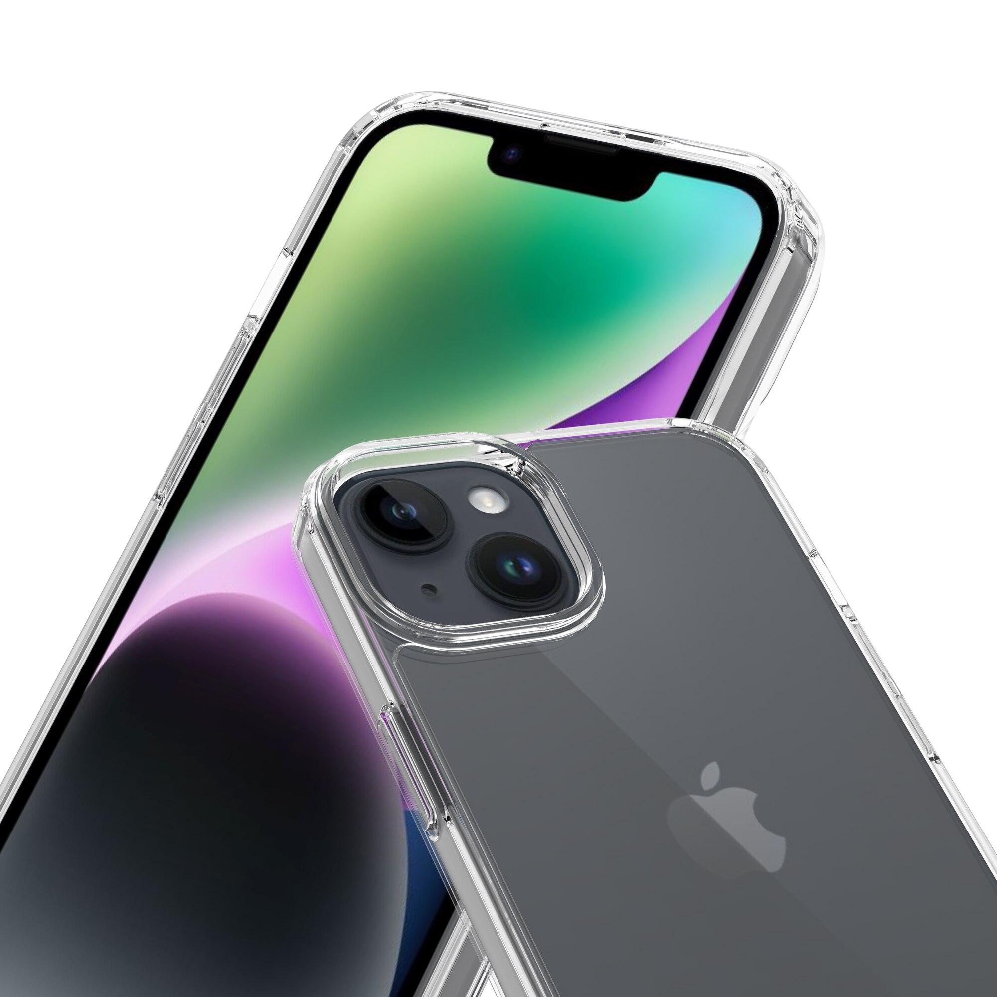 Funda híbrida para iPhone 14 Transparente