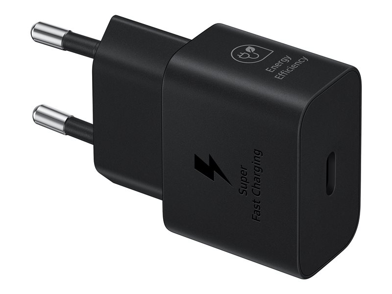 Adaptador de corriente Fast Charge 25W USB-C PD Negro