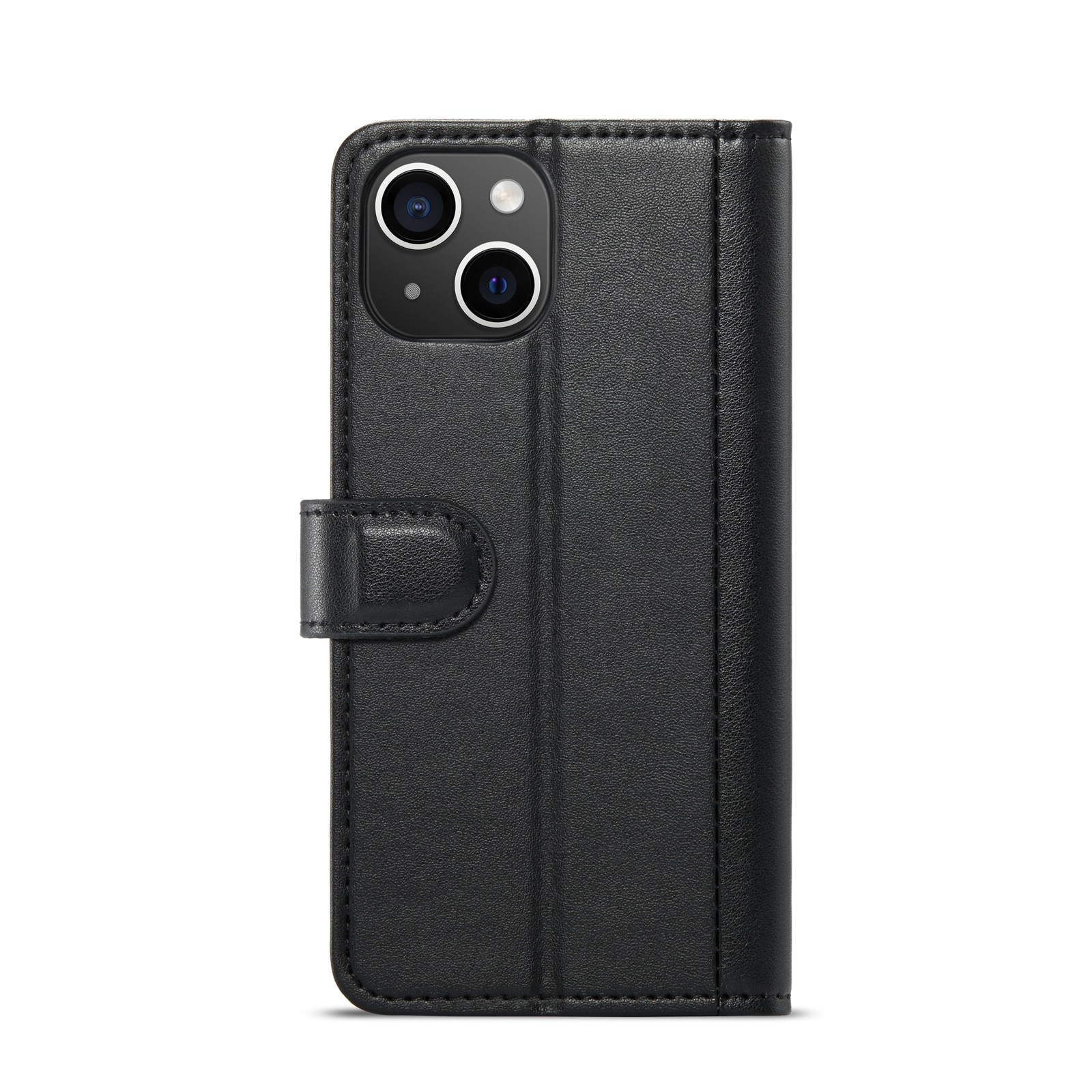 Funda de cuero genuino iPhone 13 Mini, Negro