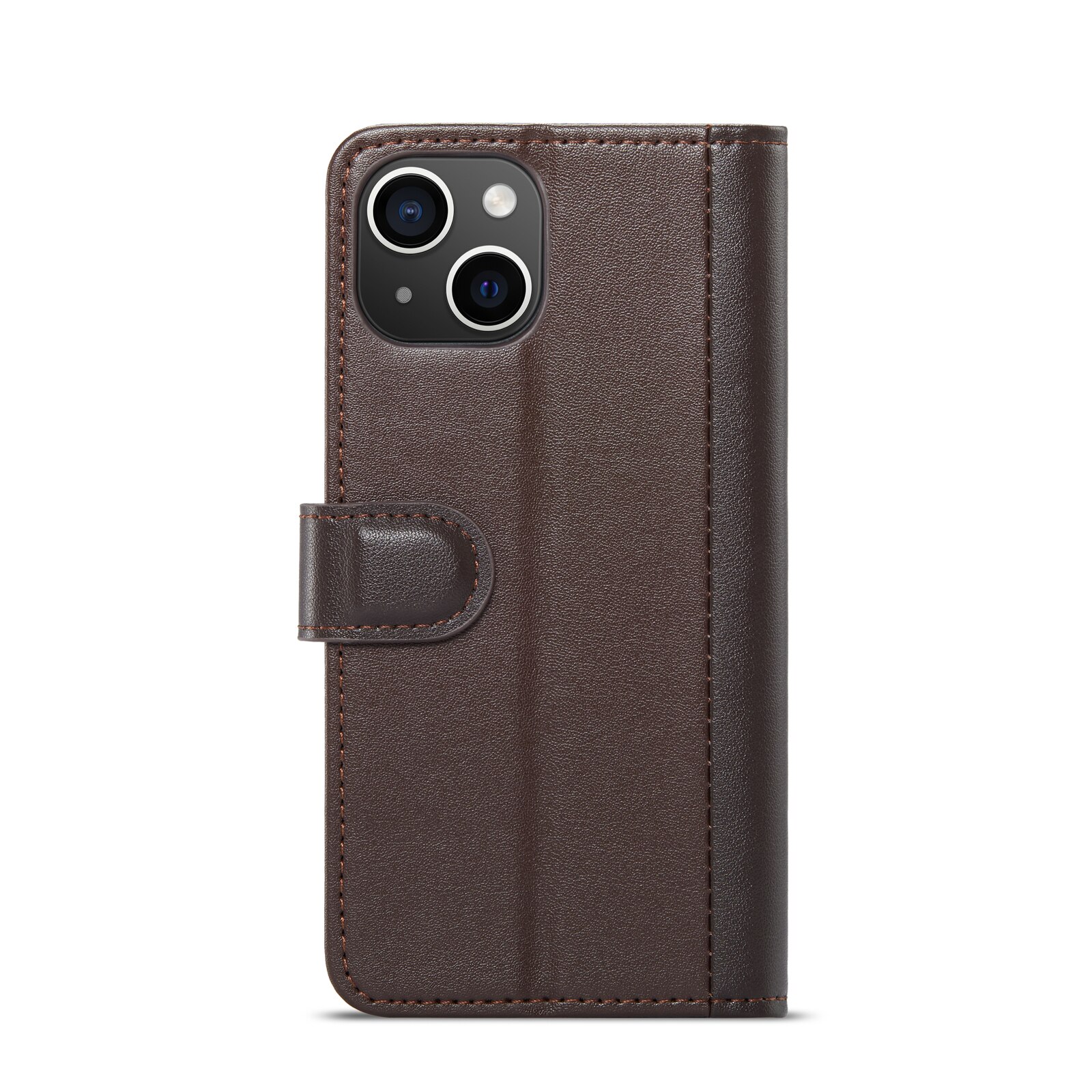 Funda de cuero genuino iPhone 13, Marrón