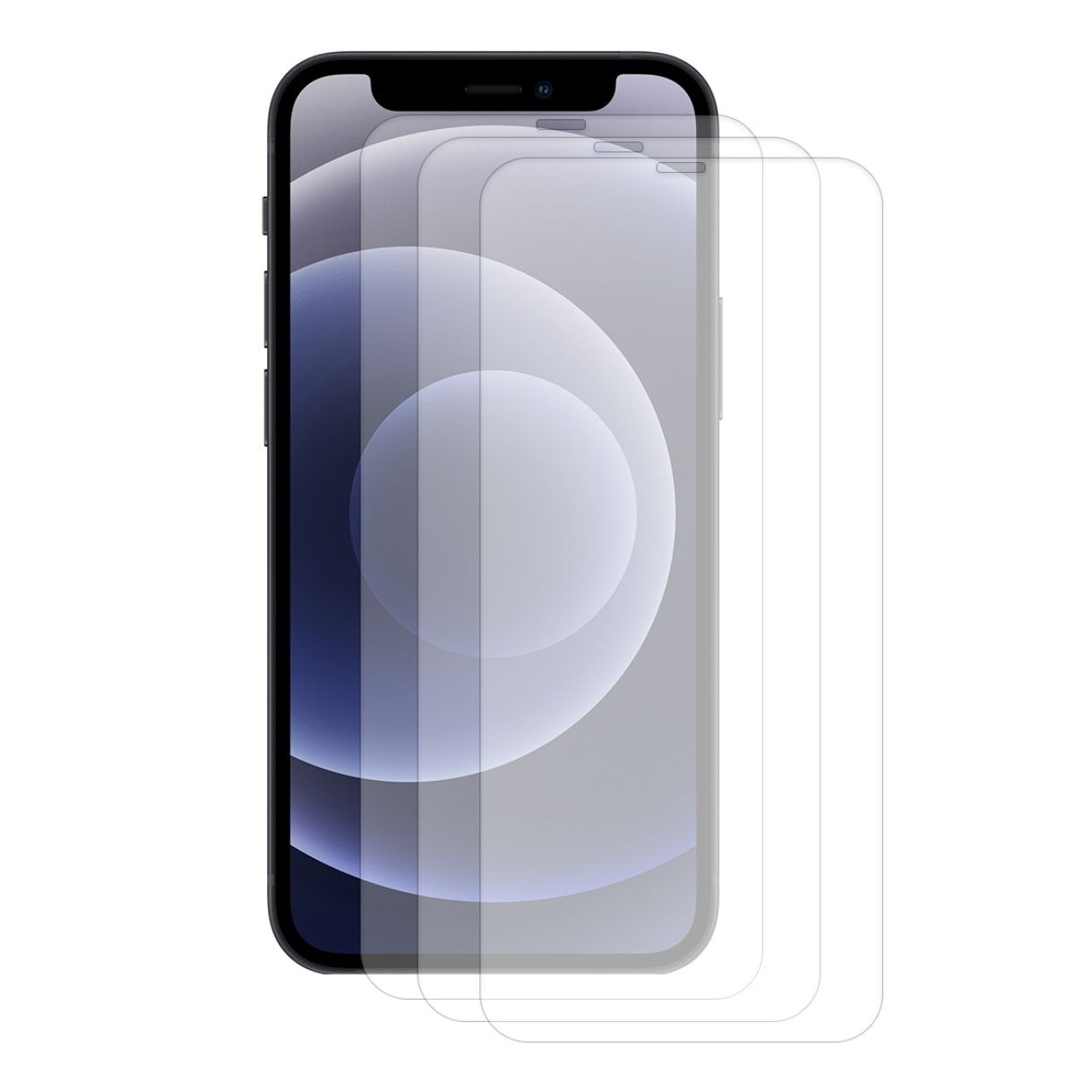 Kit para iPhone 11, 3 piezas Protector de pantalla en cristal templado 0.3mm