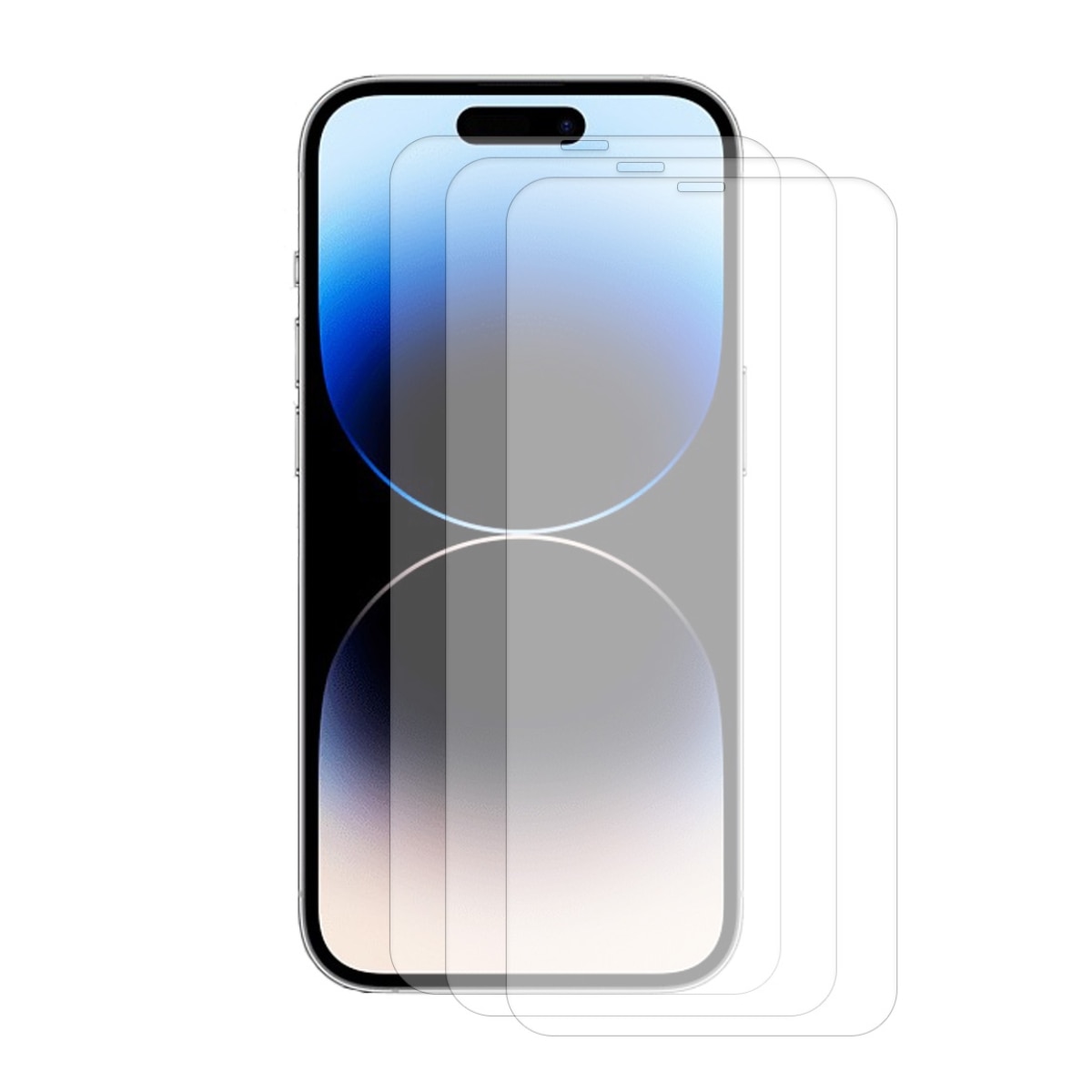 Kit para iPhone 15, 3 piezas Protector de pantalla en cristal