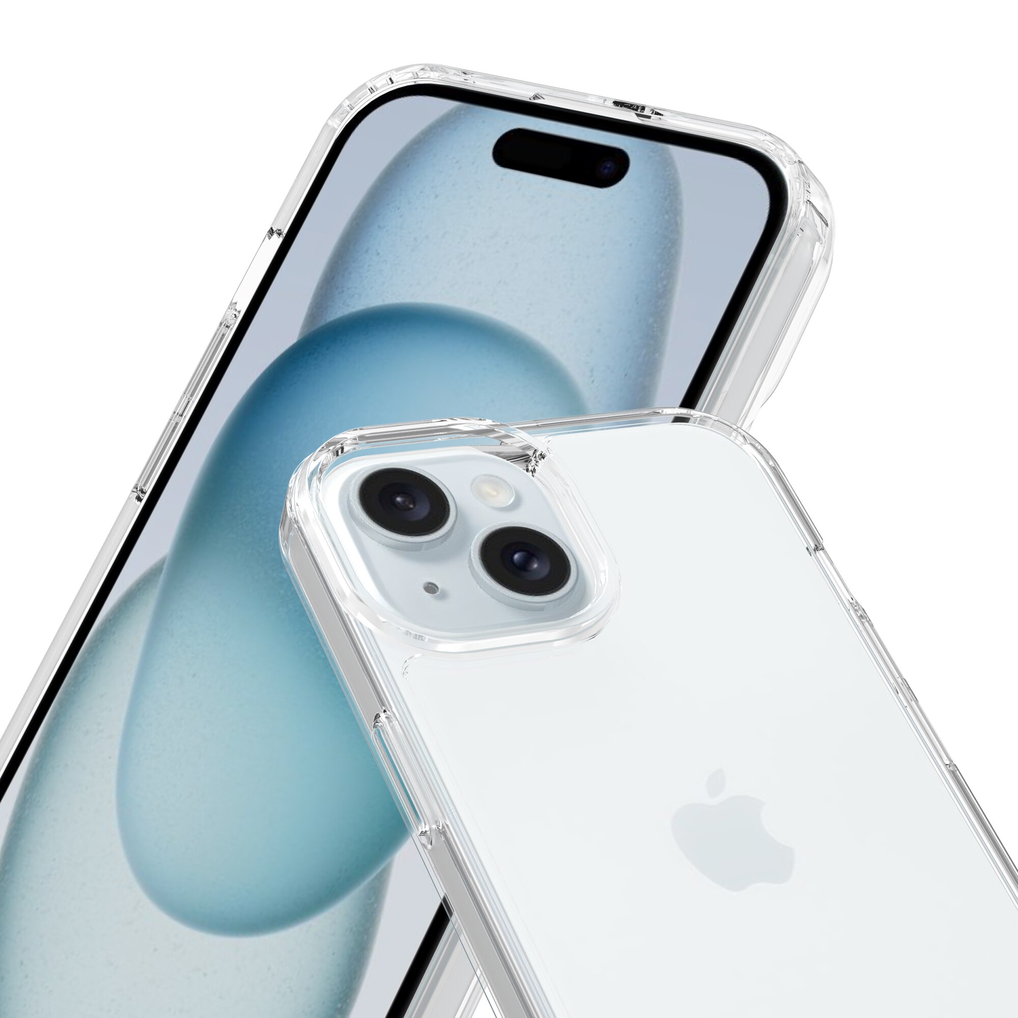 Funda híbrida para iPhone 15 Plus Transparente