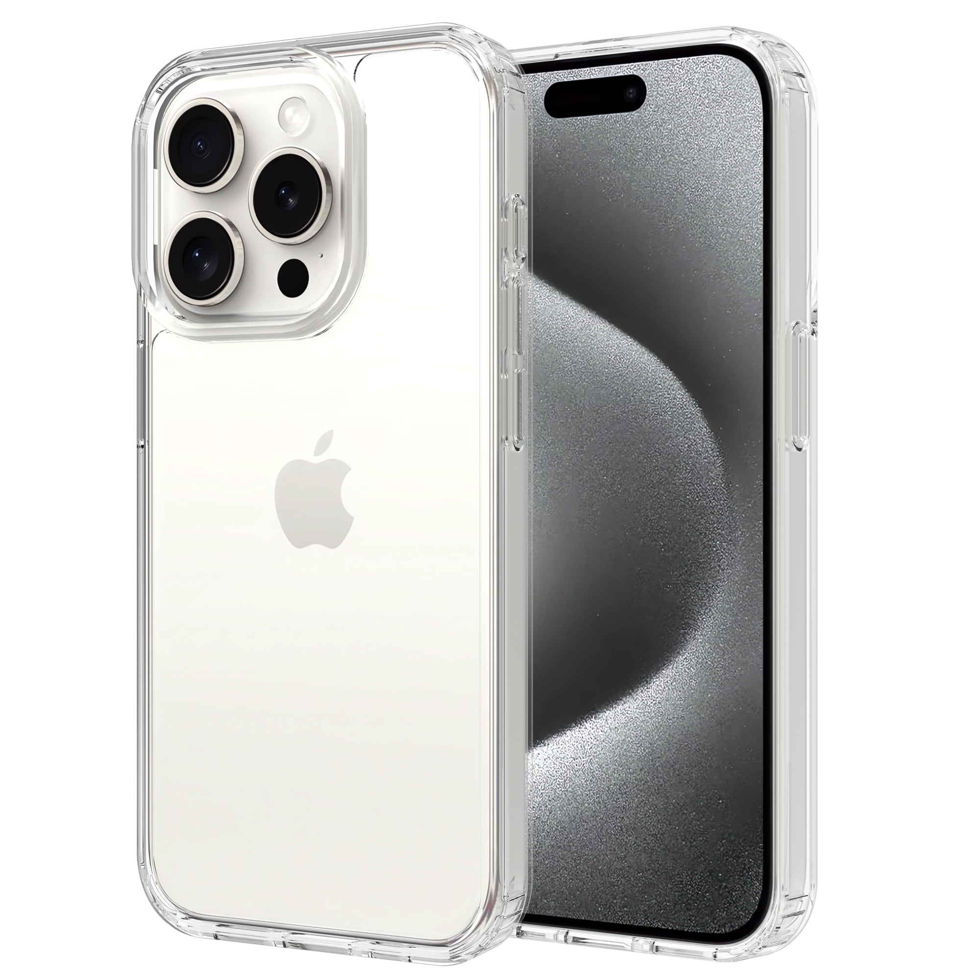Funda híbrida para iPhone 15 Pro Max Transparente