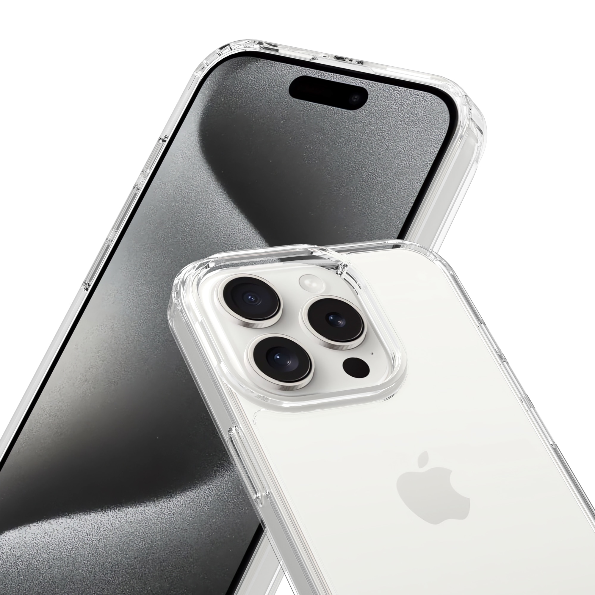 Funda híbrida para iPhone 15 Pro Max Transparente