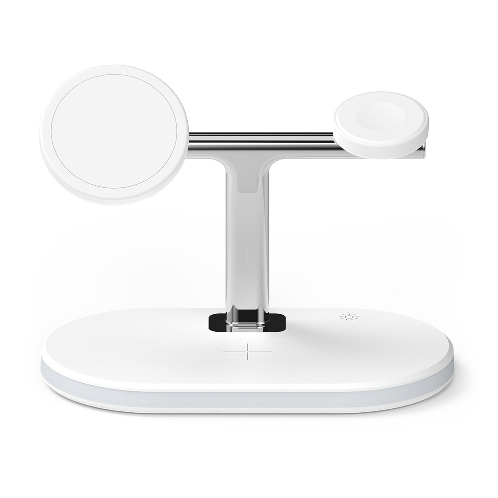 3-in-1 Wireless Charger Stand, blanco