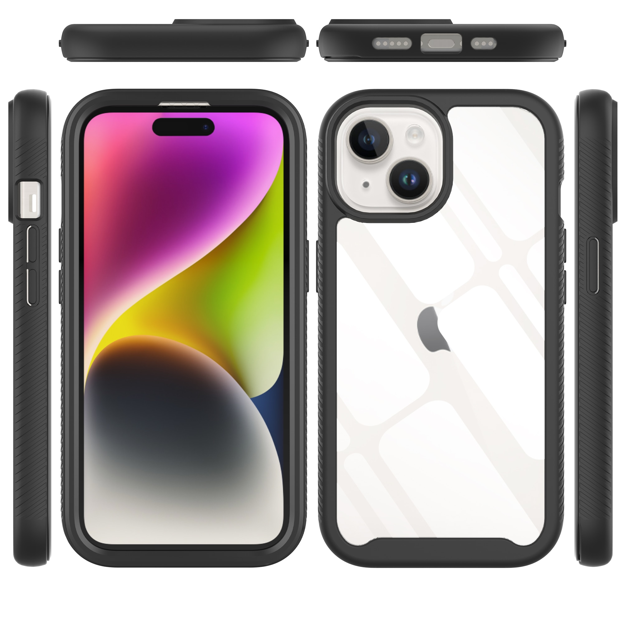Funda Full Protection iPhone 15 Plus Negro