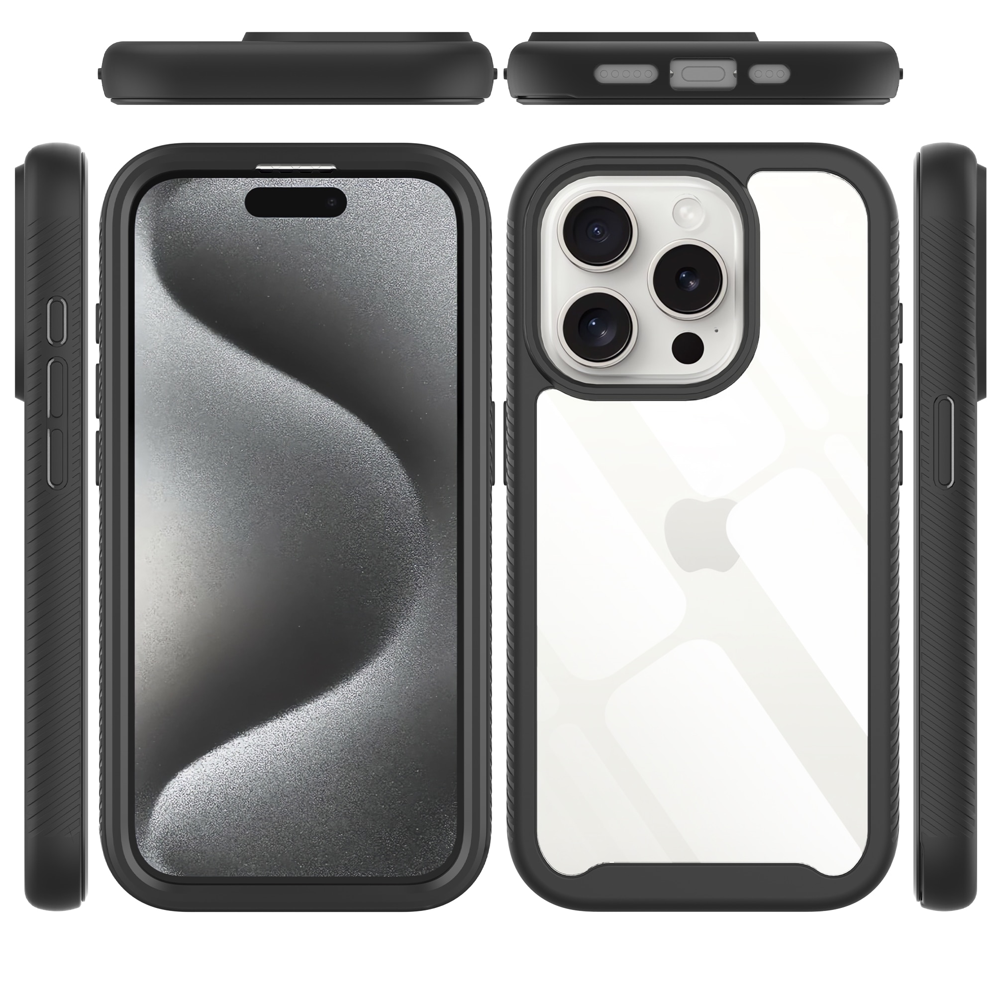 Funda Full Protection iPhone 15 Pro Negro