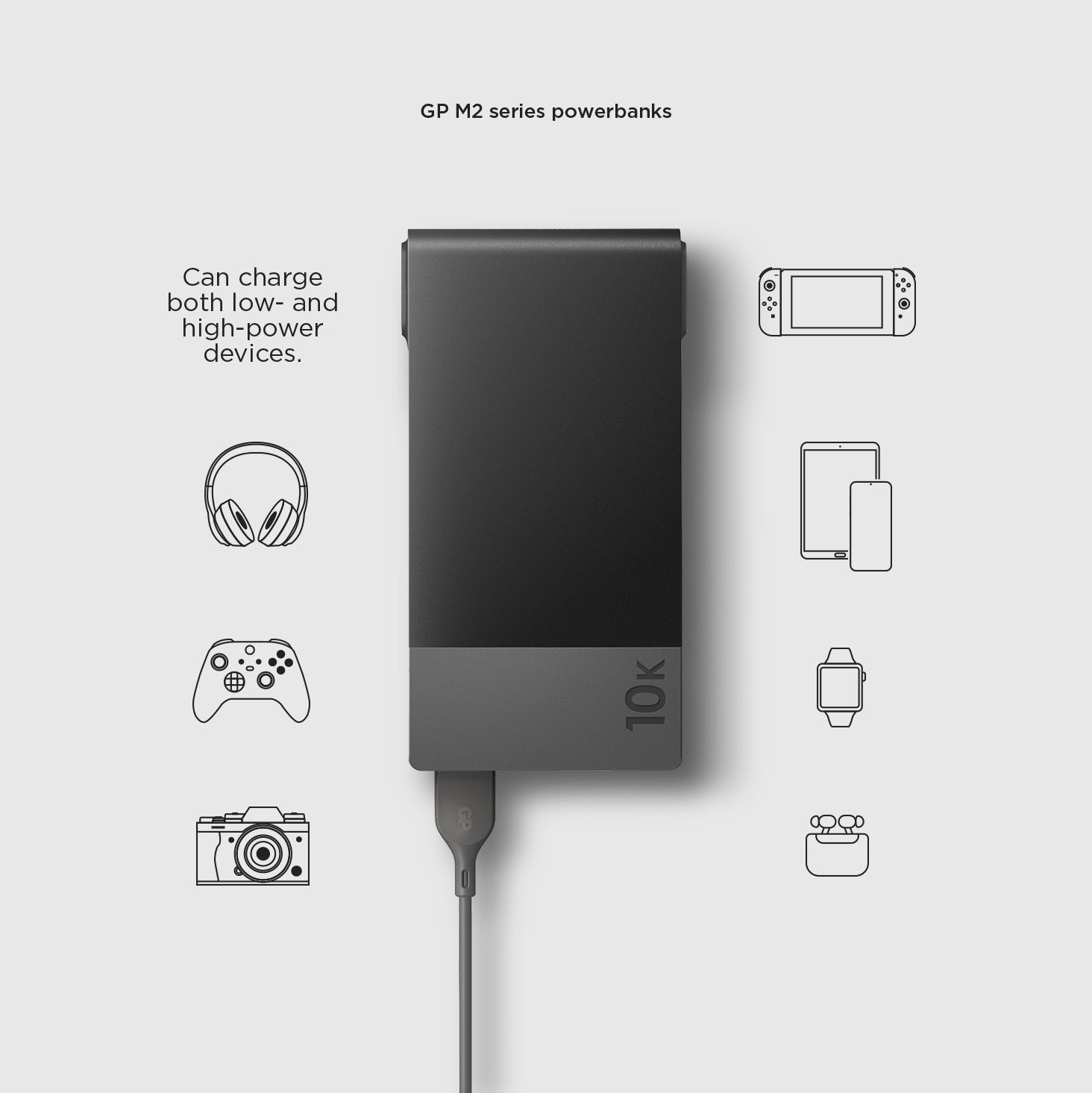 Powerbank M2 10000 mAh PD negro