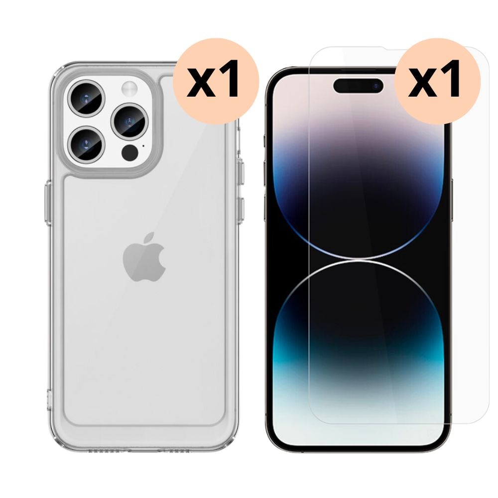 Kit para iPhone 15 Pro: Funda y protector de pantalla