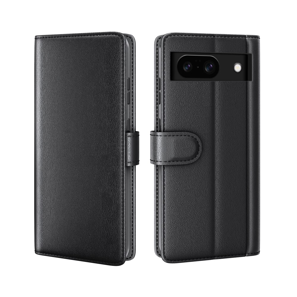 Funda de cuero genuino Google Pixel 8, Negro