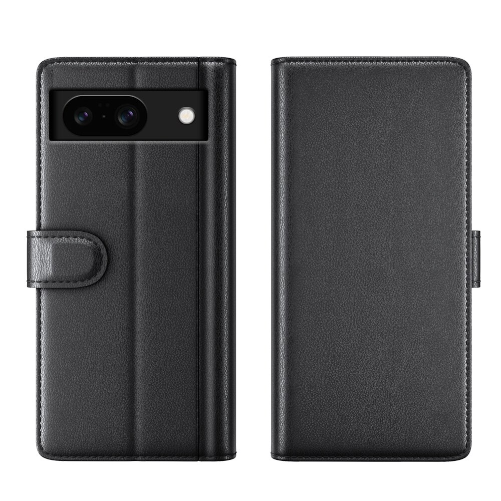 Funda de cuero genuino Google Pixel 8, Negro