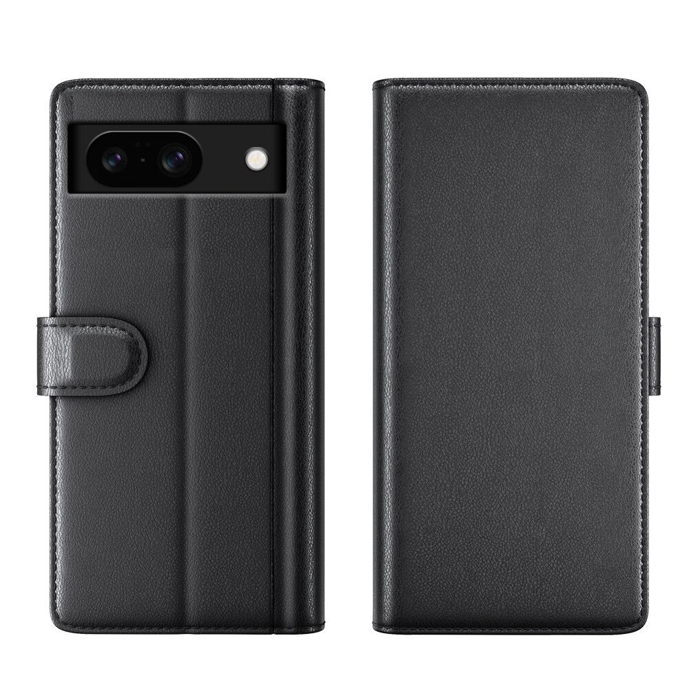 Funda de cuero genuino Google Pixel 8, negro