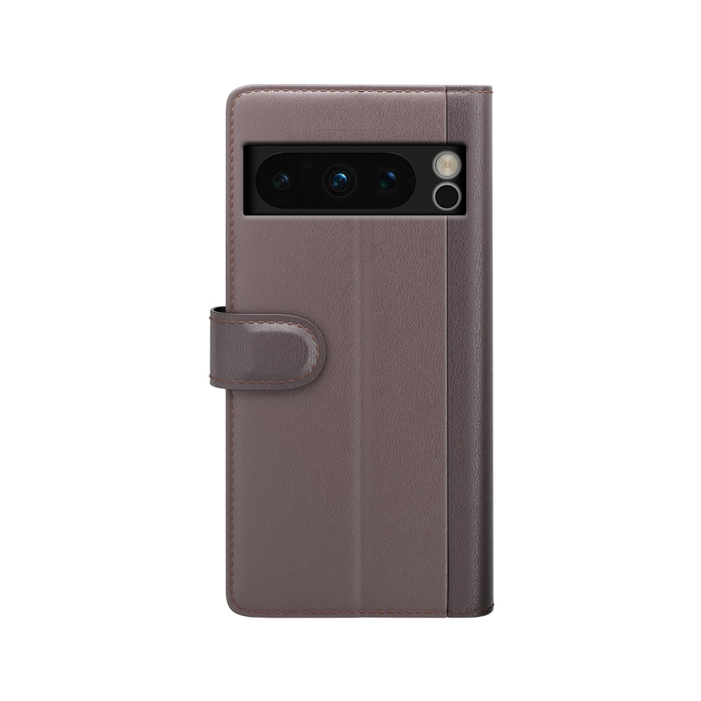 Funda de cuero genuino Google Pixel 8 Pro, Marrón
