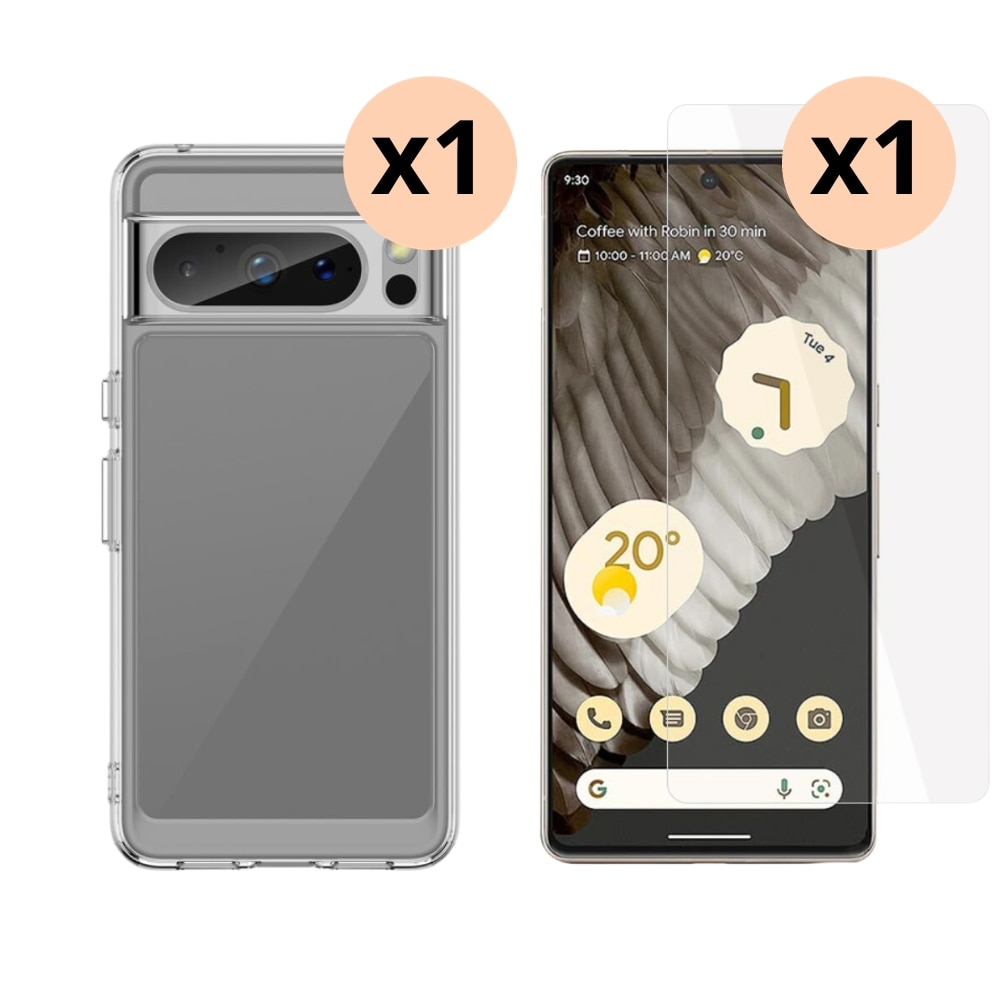 Kit para Google Pixel 8 Pro: Funda y protector de pantalla