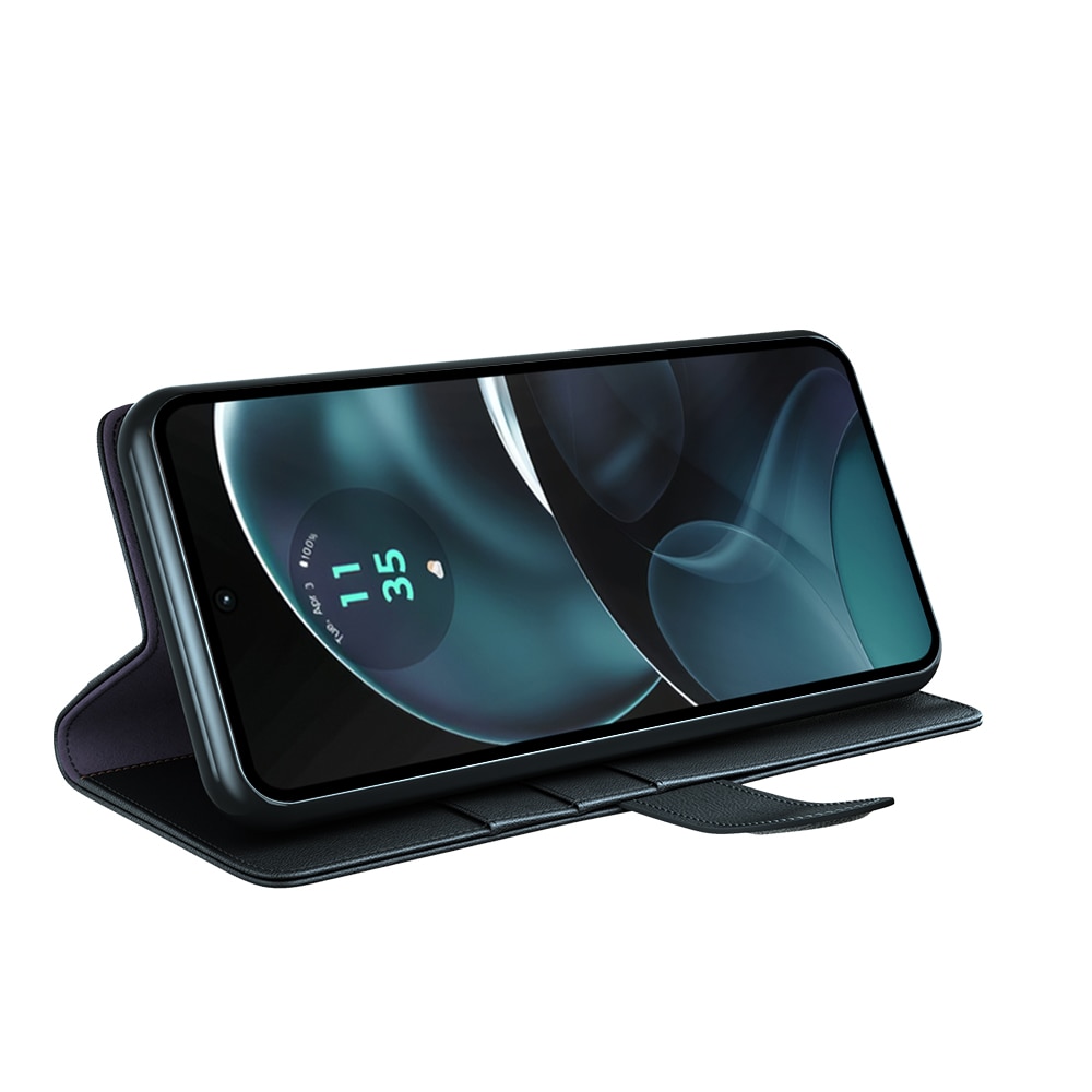 Funda de cuero genuino Motorola Moto G14, Negro
