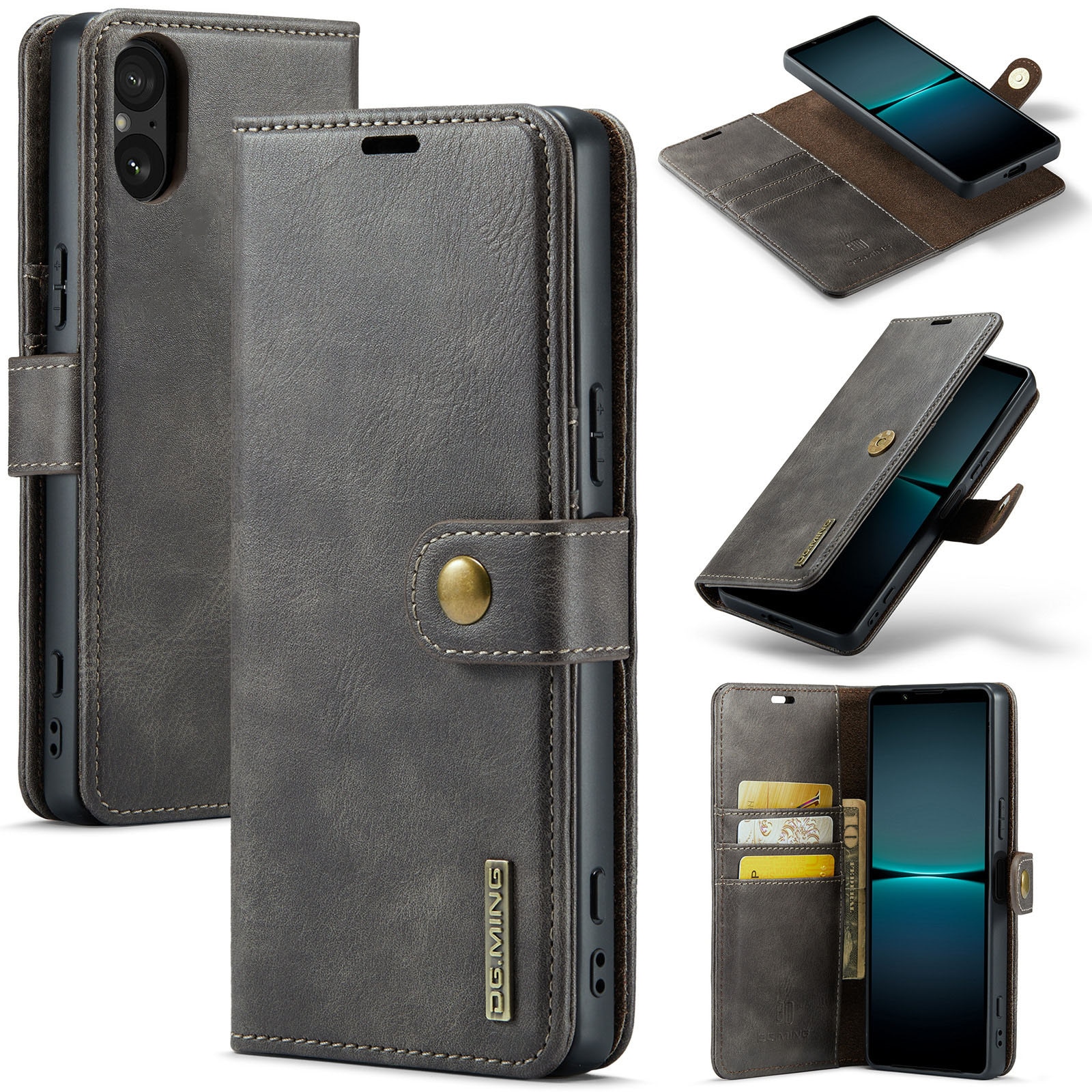 Cartera Magnet Wallet Sony Xperia 5 V Brown