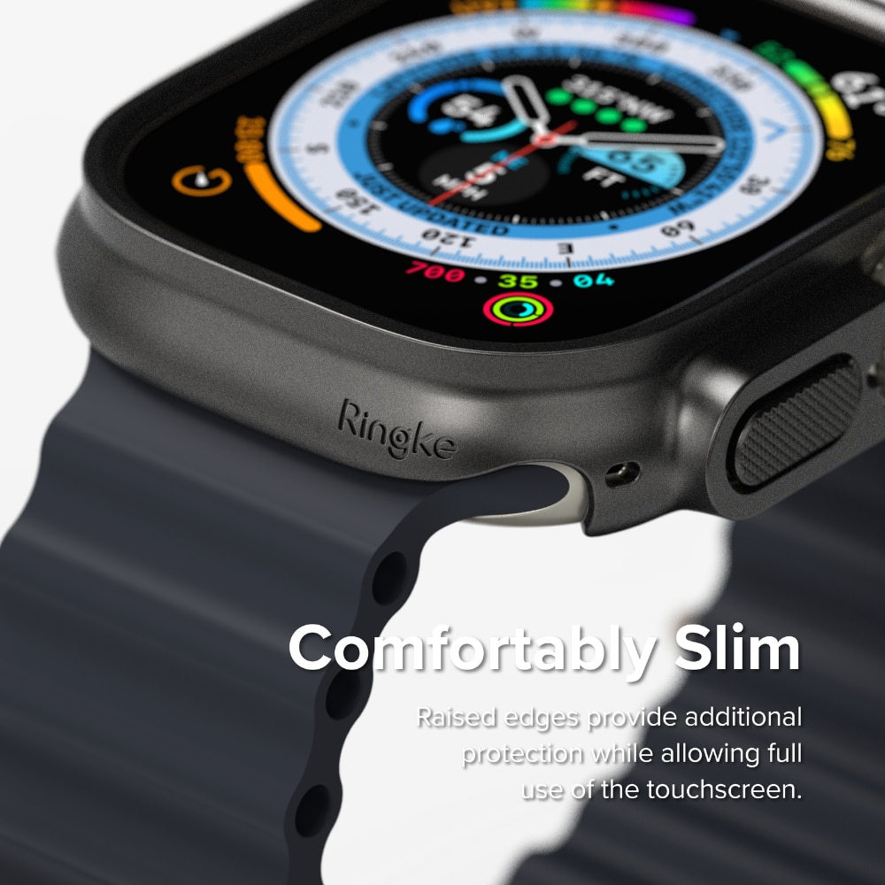 Funda Slim (2 piezas) Apple Watch Ultra 2 49mm Titanium Black & Clear