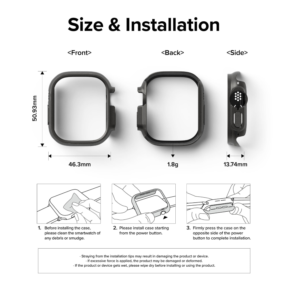 Funda Slim (2 piezas) Apple Watch Ultra 49mm 1st Gen Multi color/patrón