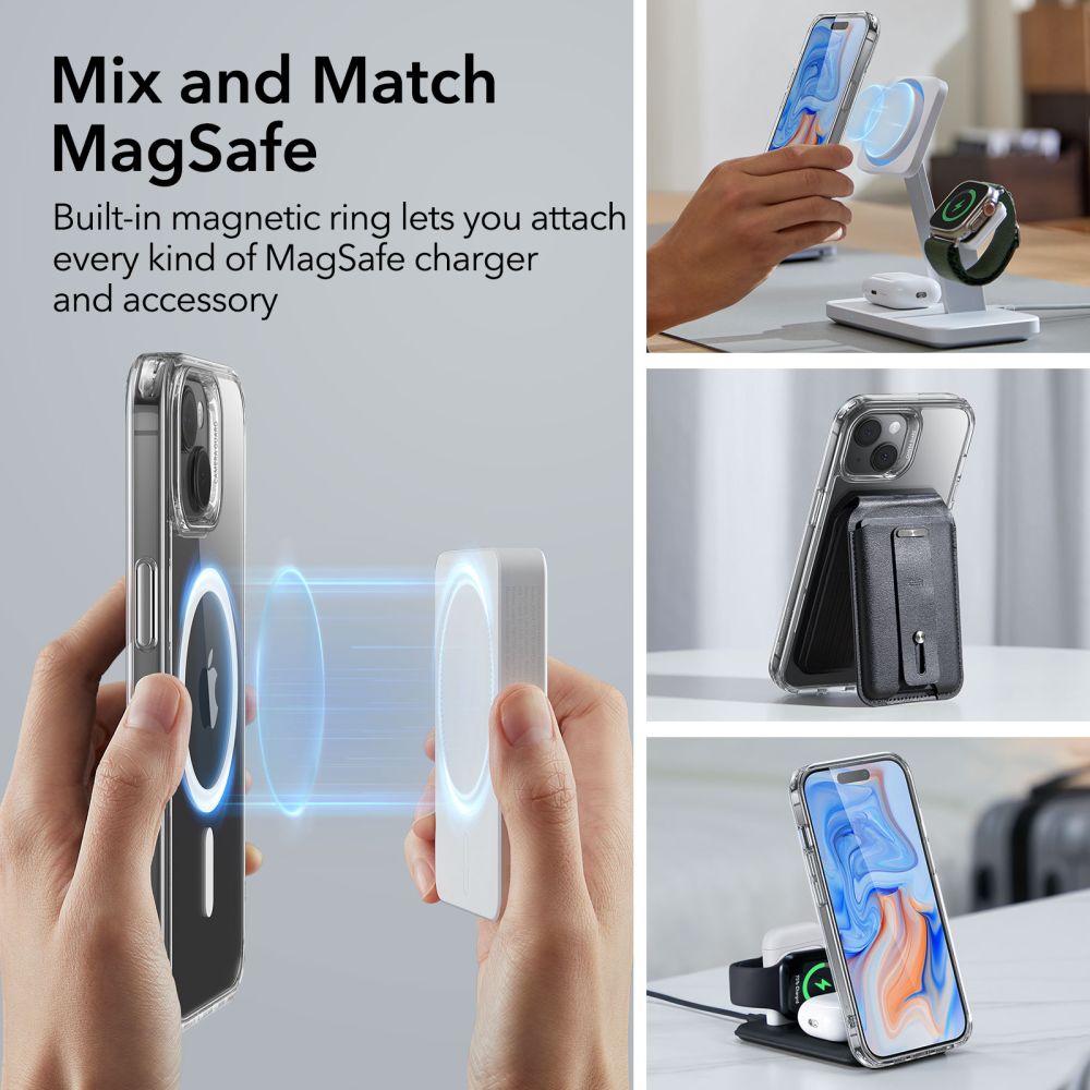Classic Hybrid HaloLock MagSafe iPhone 15 Plus Transparente