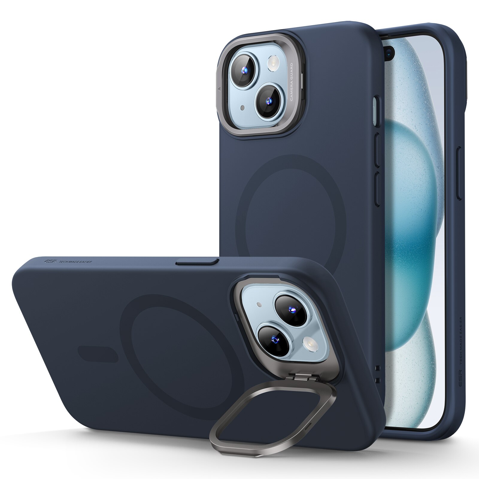 Funda Cloud Kickstand HaloLock MagSafe iPhone 15 Dark Blue