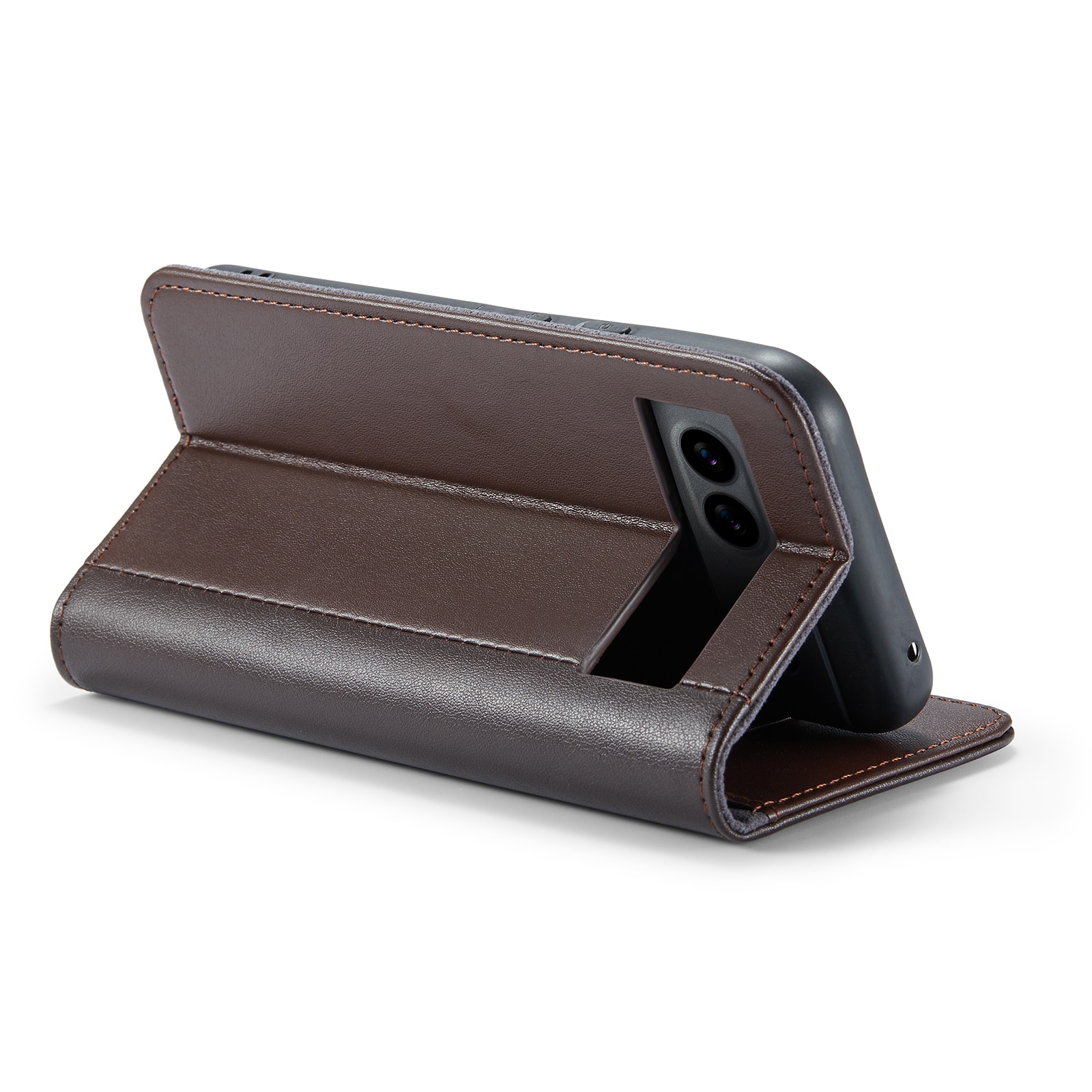 Funda de cuero genuino Google Pixel 8a, Marrón
