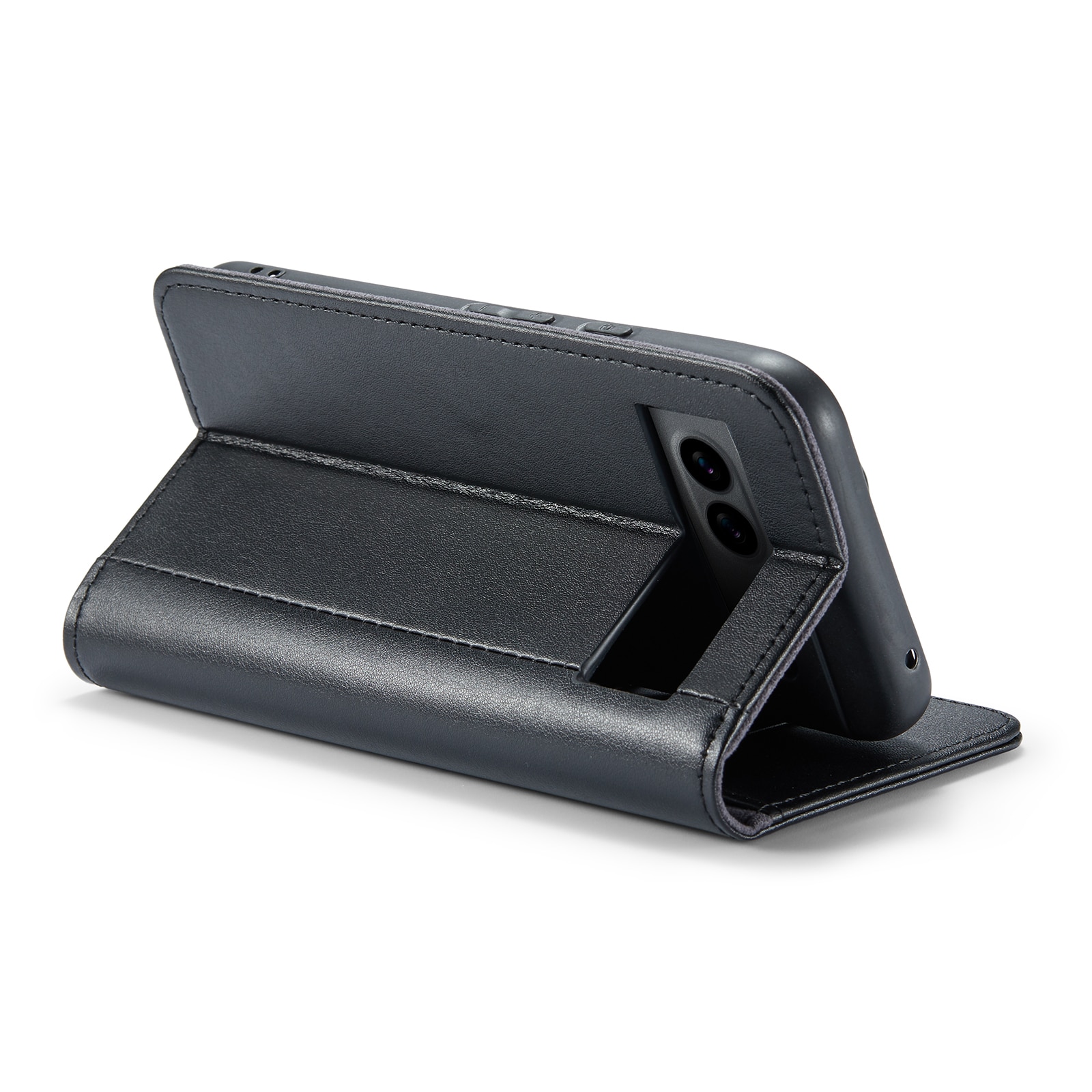 Funda de cuero genuino Google Pixel 8a, Negro