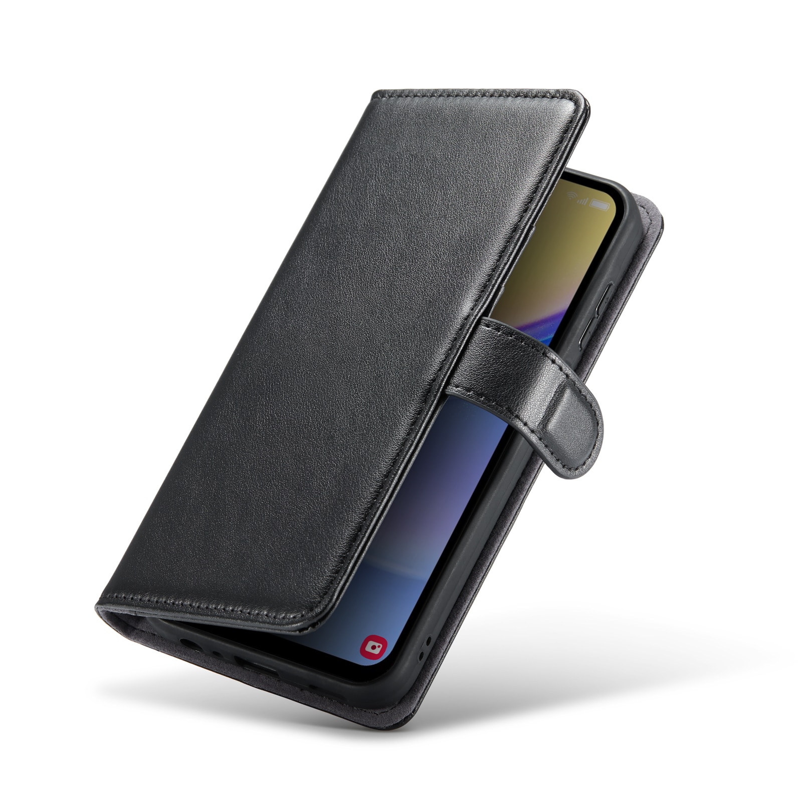Funda de cuero genuino Samsung Galaxy A15, Negro