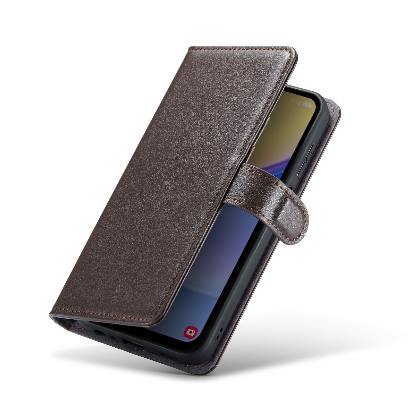 Funda de cuero genuino Samsung Galaxy A25, Marrón